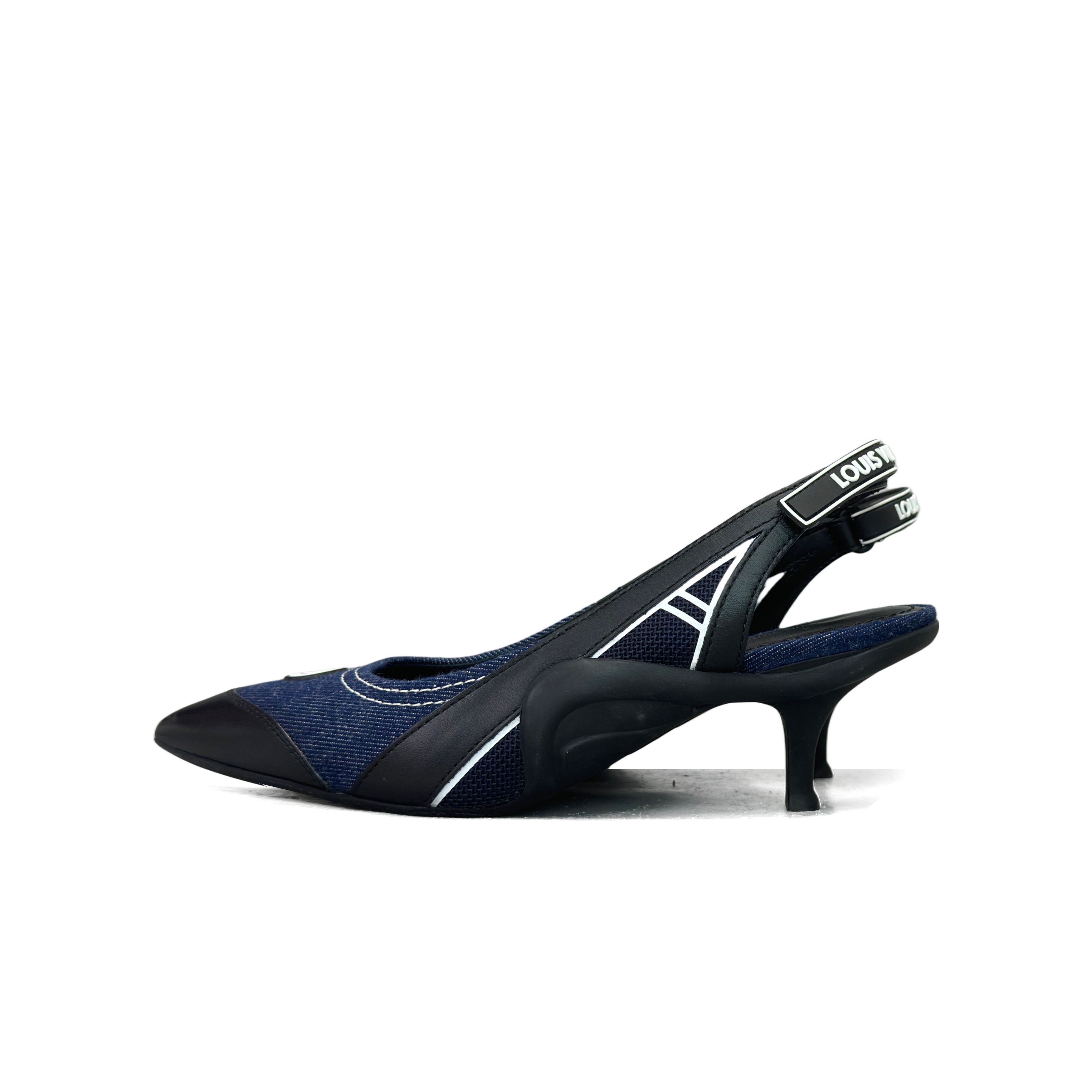 Louis Vuitton Louis Vuitton Archlight Denim Slingback Pumps Size 38 Size US 8 / IT 38 - 1 Thumbnail