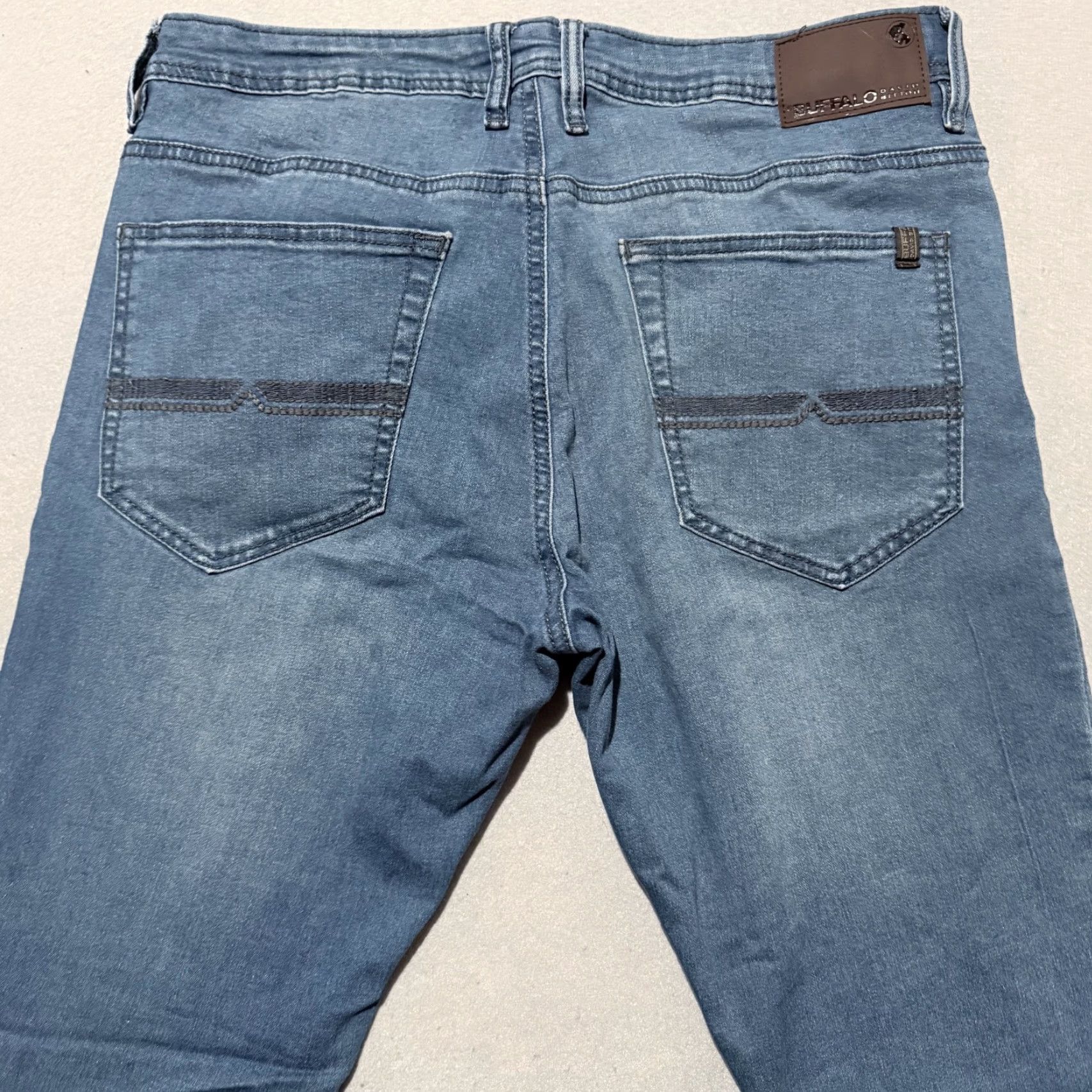 Buffalo David Bitton Buffalo David Bitton Axel Slim Jeans Men's Blue Denim Stretch Mid-Rise - 34X32 Size US 34 / EU 50 - 4 Thumbnail
