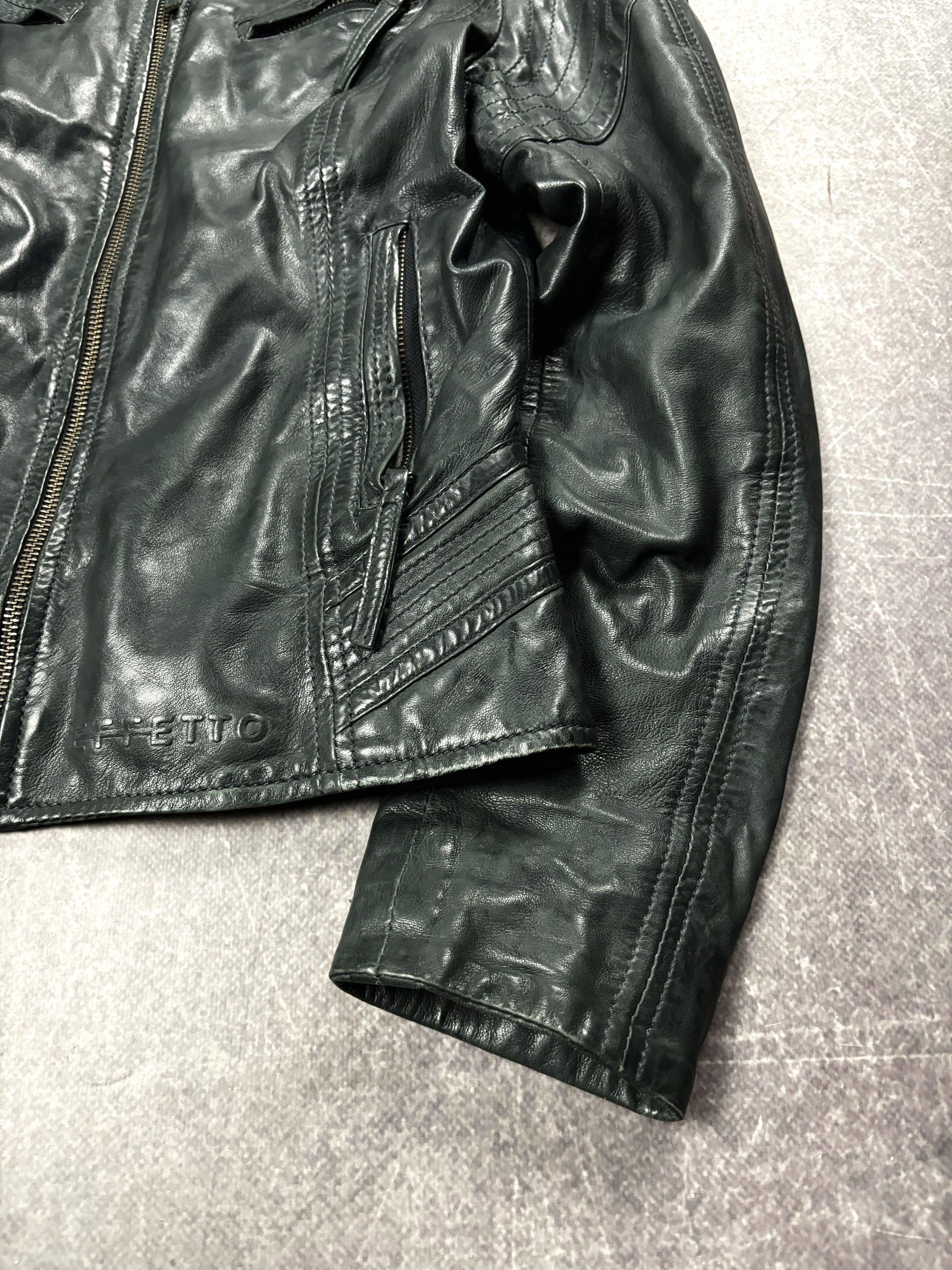 Japanese Brand Vintage Frettio Leather Biker Jacket Y2K Streetwear Size US XS / EU 42 / 0 - 4 Thumbnail