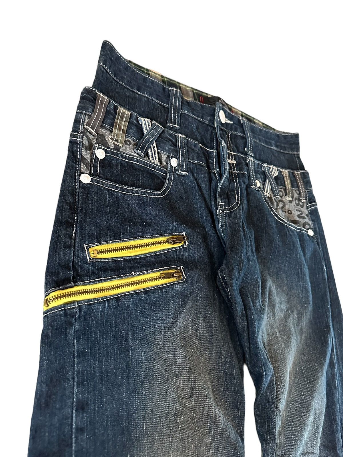 If Six Was Nine Dominate Doublewaist Denim Jeans Size US 32 / EU 48 - 15 Thumbnail