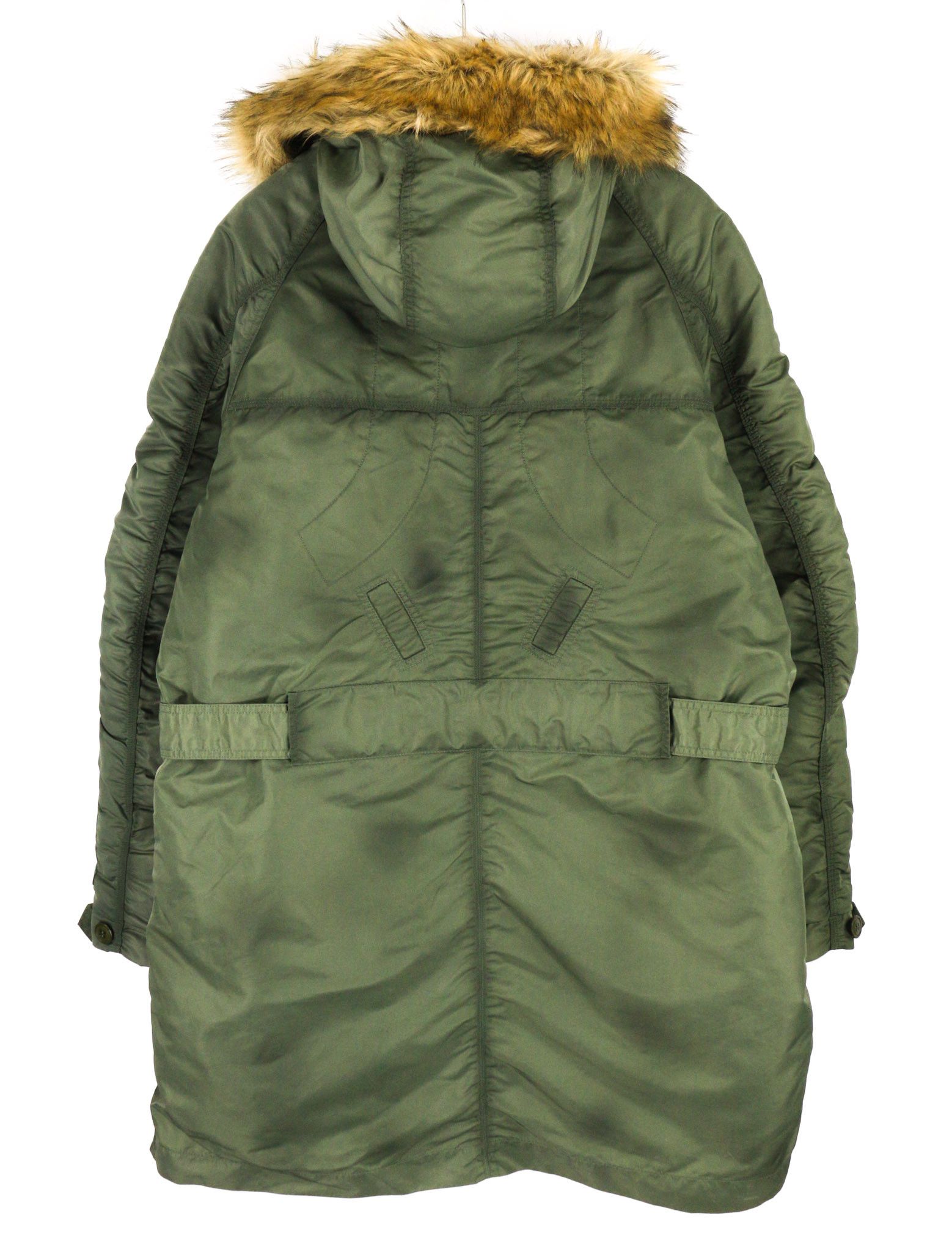 Diesel W-CLAUD L Oversized Washed Parka Faux Fur Hood Logo 40051 Size US L / EU 52-54 / 3 - 2 Thumbnail