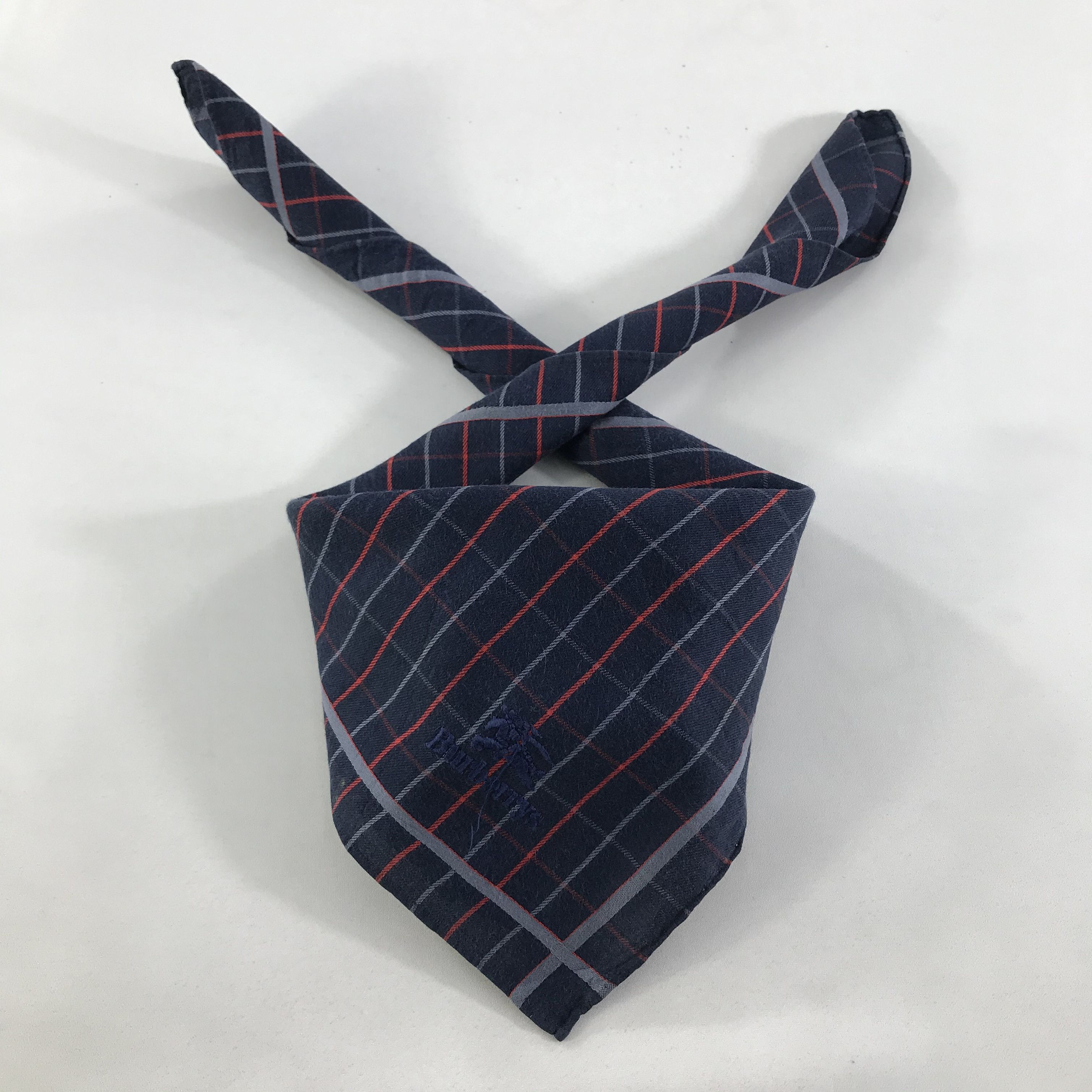 Burberry × Vintage Burberry Bandana / Handkerchief / Neckerchief - S1554 Size ONE SIZE - 3 Thumbnail