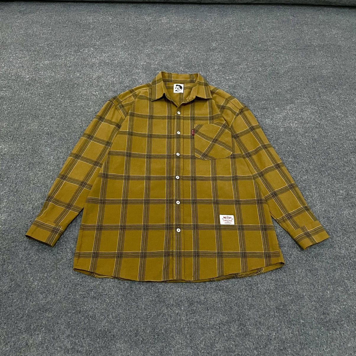Japanese Brand The Real McCoy by Gili Union Button Up Shirt Plaid Mustard Size US L / EU 52-54 / 3 - 1 Thumbnail