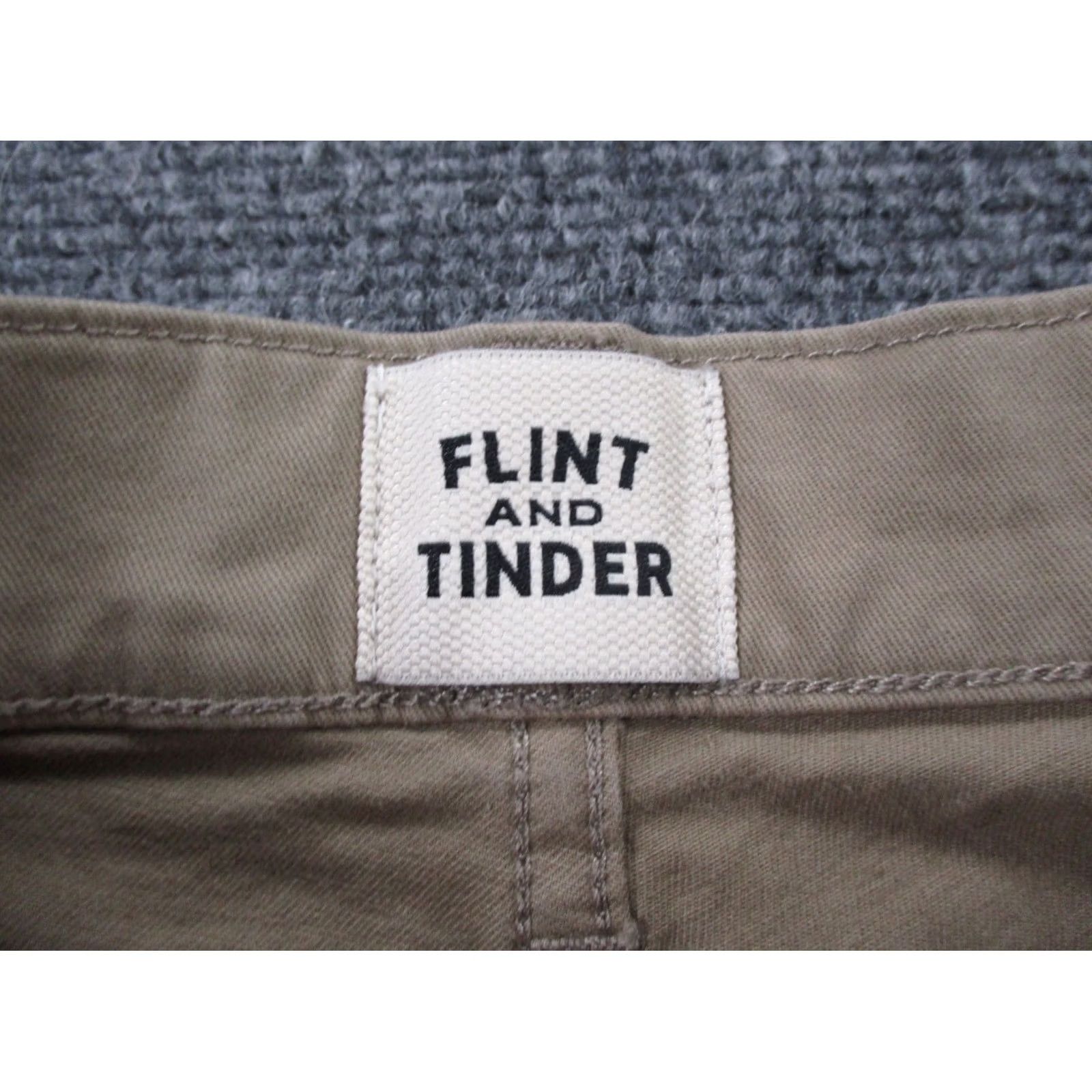 Flint And Tinder Flint and Tinder Pants Mens 30 X 30 Beige Straight Tapered Fit Business Khaki Pants Size US 30 / EU 46 - 7 Thumbnail