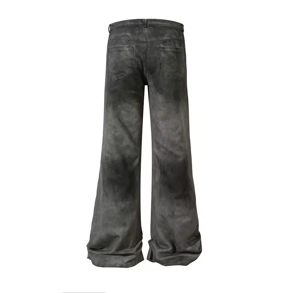 Designer × Vintage Washed Pleated High Street Straight Loose Jeans Pants Size US 30 / EU 46 - 2 Thumbnail