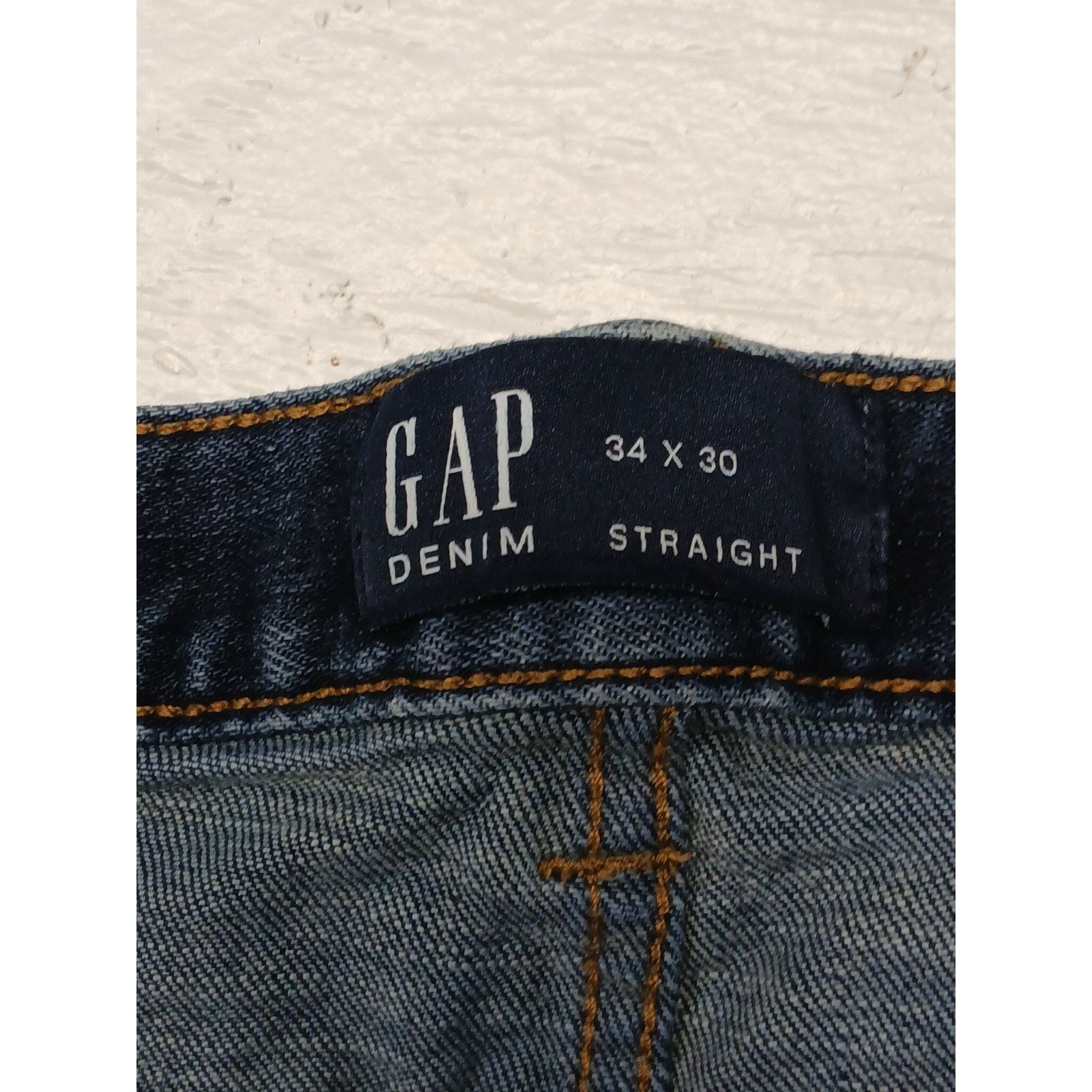 Gap Gap Denim (34x30) Straight Fit Blue Denim Jeans Size US 34 / EU 50 - 4 Thumbnail