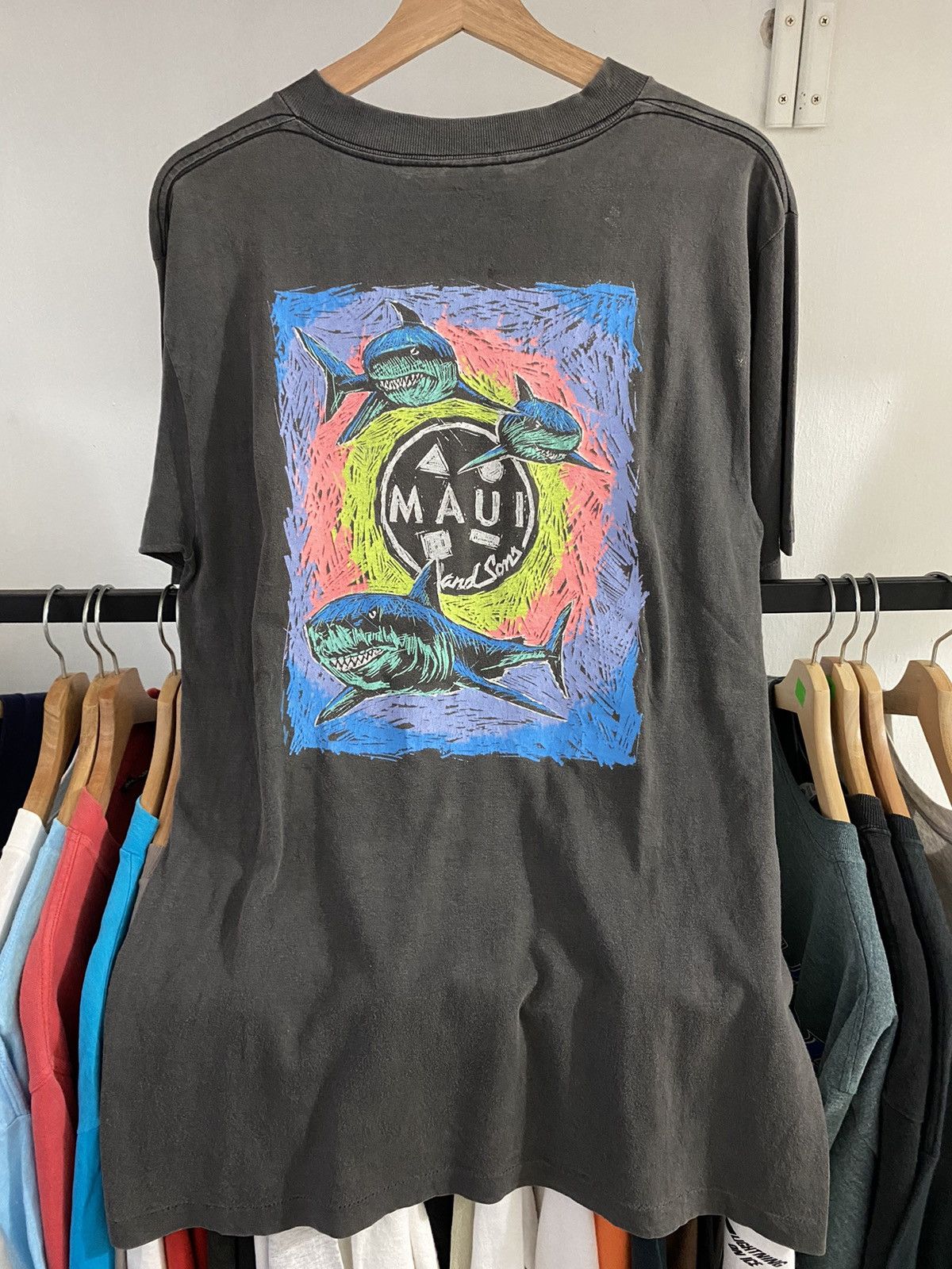 Maui and Sons × Vintage Maui and sons 90s short sleeve oneita tag Size US L / EU 52-54 / 3 - 1 Thumbnail