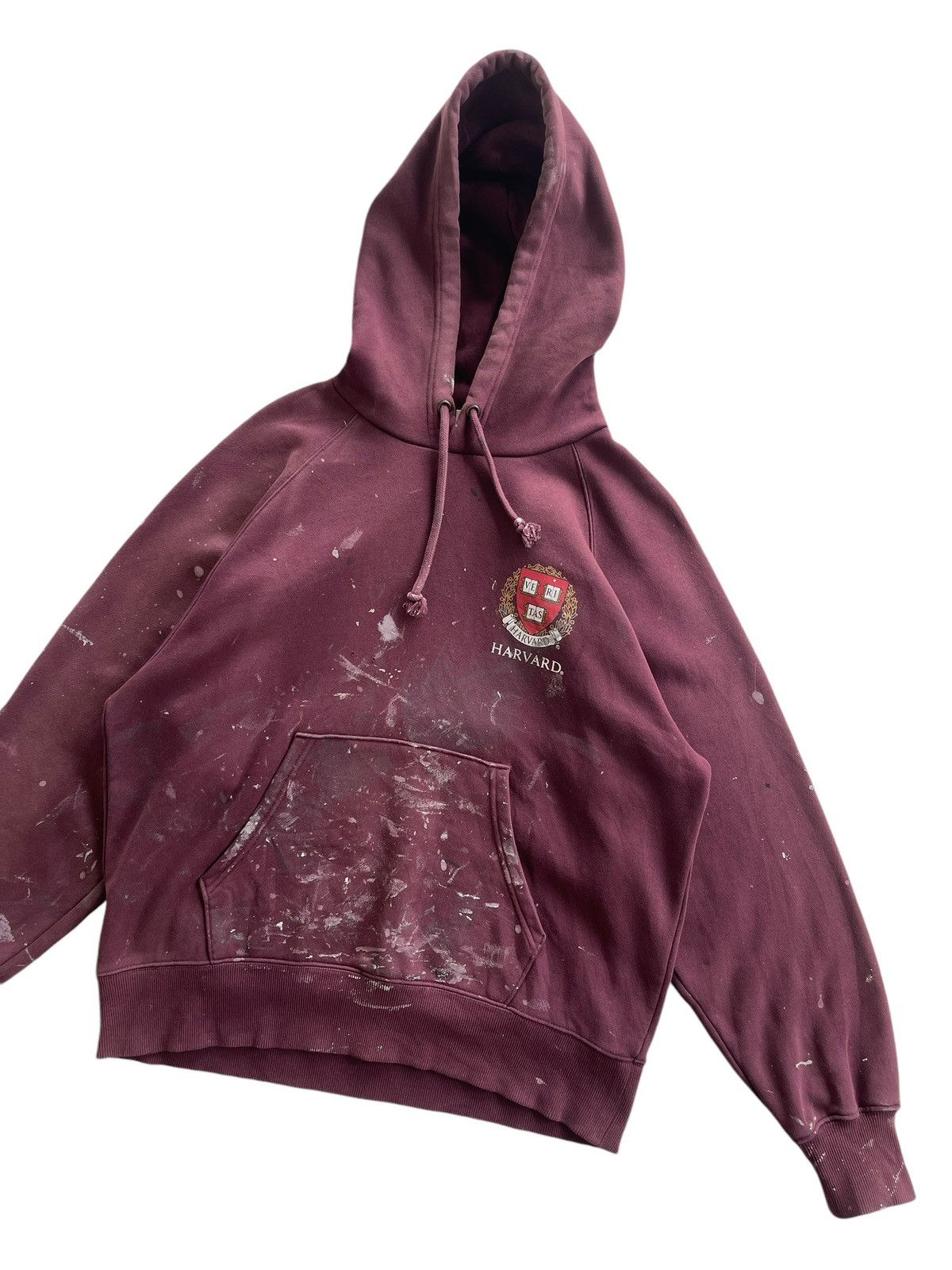 Vintage Vintage Harvard University Paint Splatter Faded Hooded Size US L / EU 52-54 / 3 - 5 Thumbnail