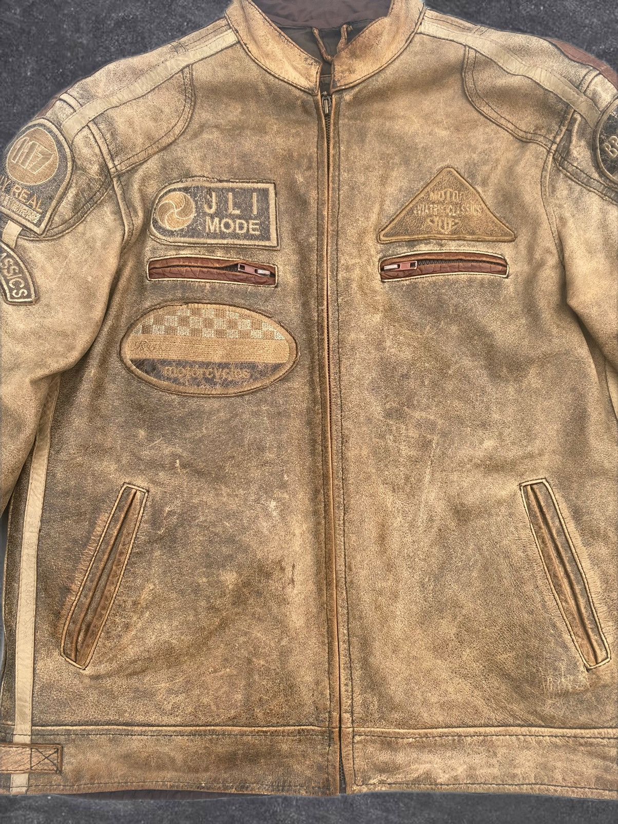 Vintage Vintage Y2K leather racing jacket MOTO Aviatrix Size US L / EU 52-54 / 3 - 7 Thumbnail