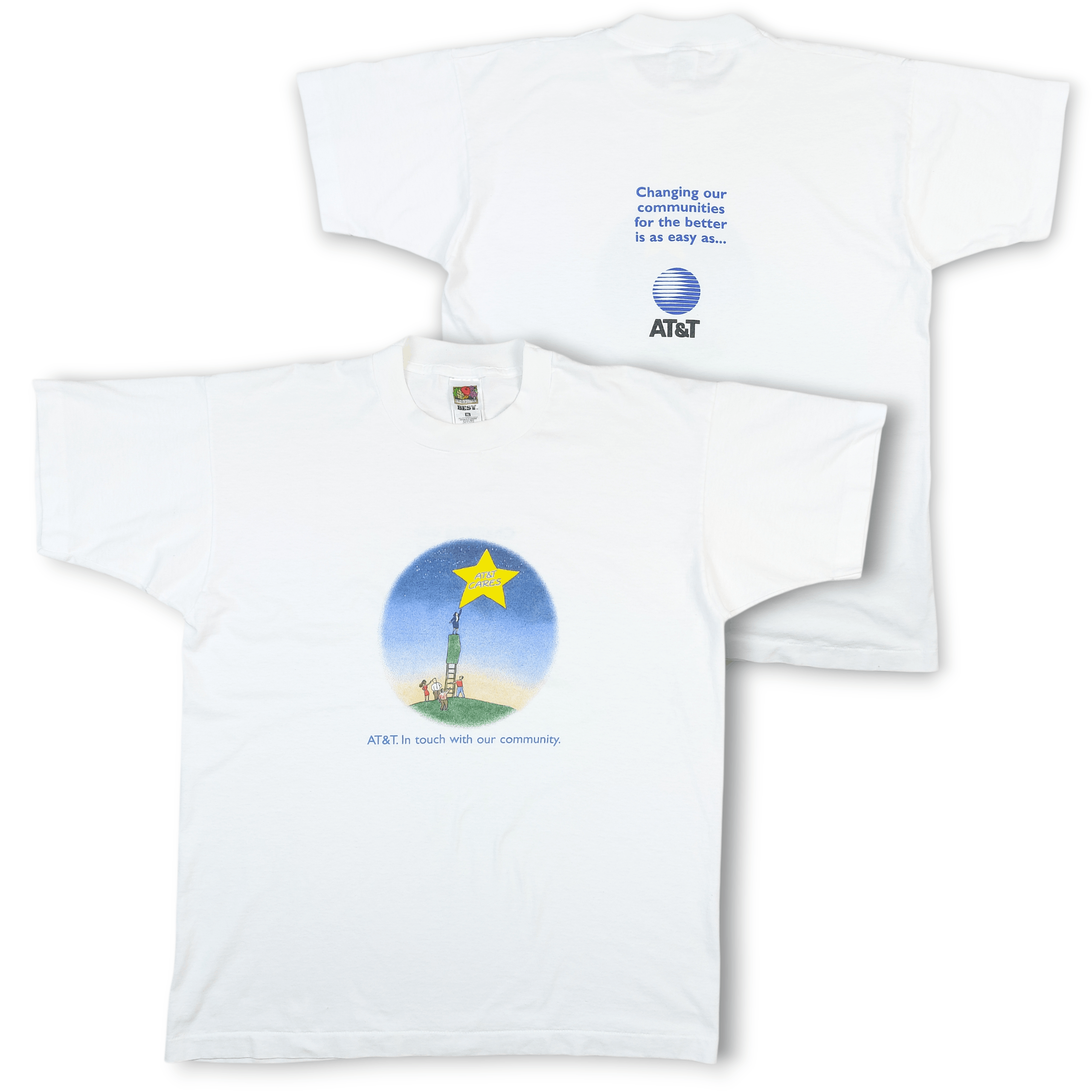 Apple Vintage 90s AT&T CARES In touch with our community TEE Size US XL / EU 56 / 4 - 1 Thumbnail
