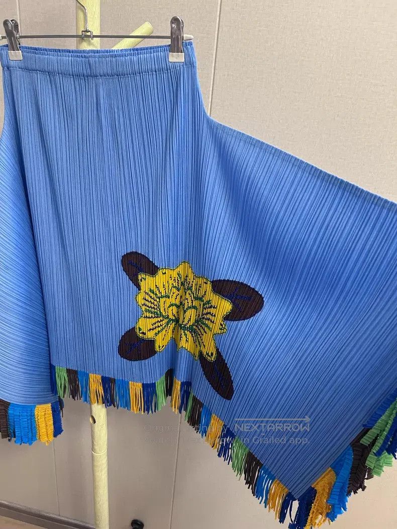 Issey Miyake Issey Miyake size:3 Blue Irregular Skirt Size 22" - 3 Thumbnail
