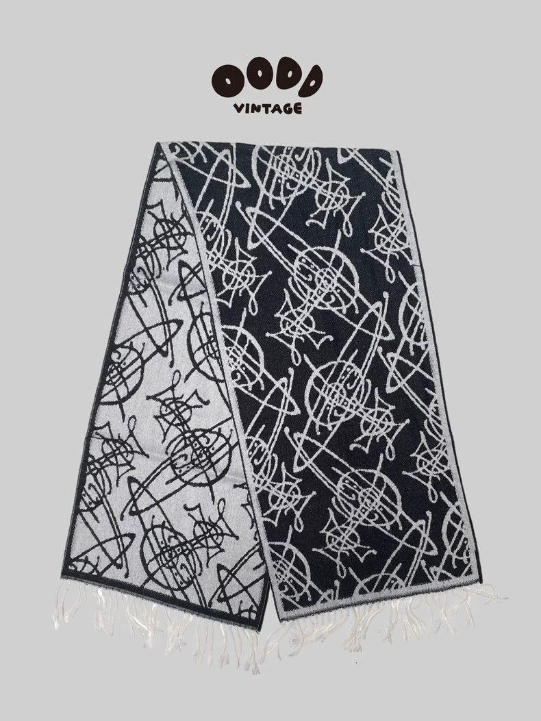 Vivienne Westwood Vivienne Westwood A Saturn scarf with black and white doub Size ONE SIZE - 1 Thumbnail