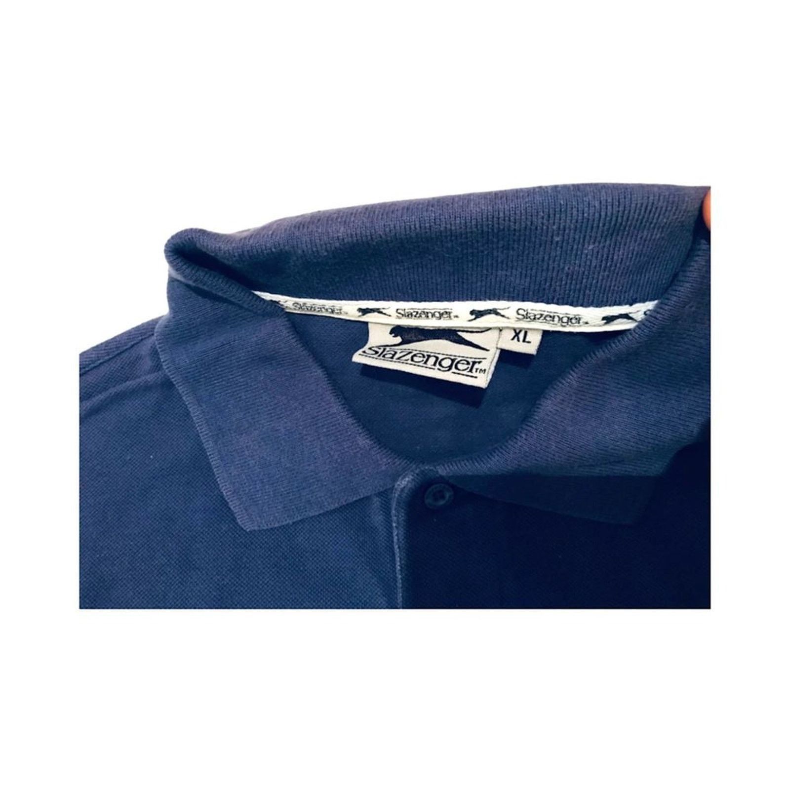 The Unbranded Brand Slazenger Men`s Polo Golf T-shirt XL Dark Blue Short Sleeve Size US XL / EU 56 / 4 - 3 Thumbnail