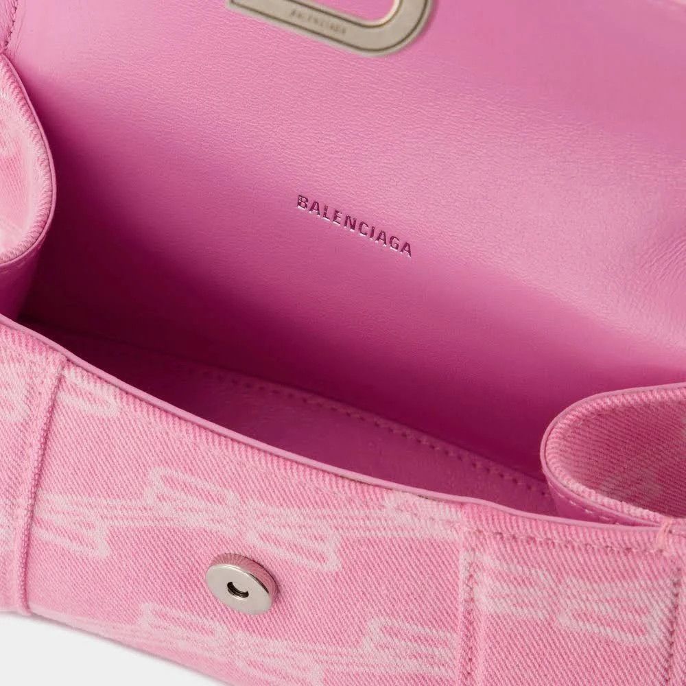 Balenciaga o1bcso1str1124 Size: OS / Hourglass XS Top Handle Bag Pink Size ONE SIZE - 3 Thumbnail