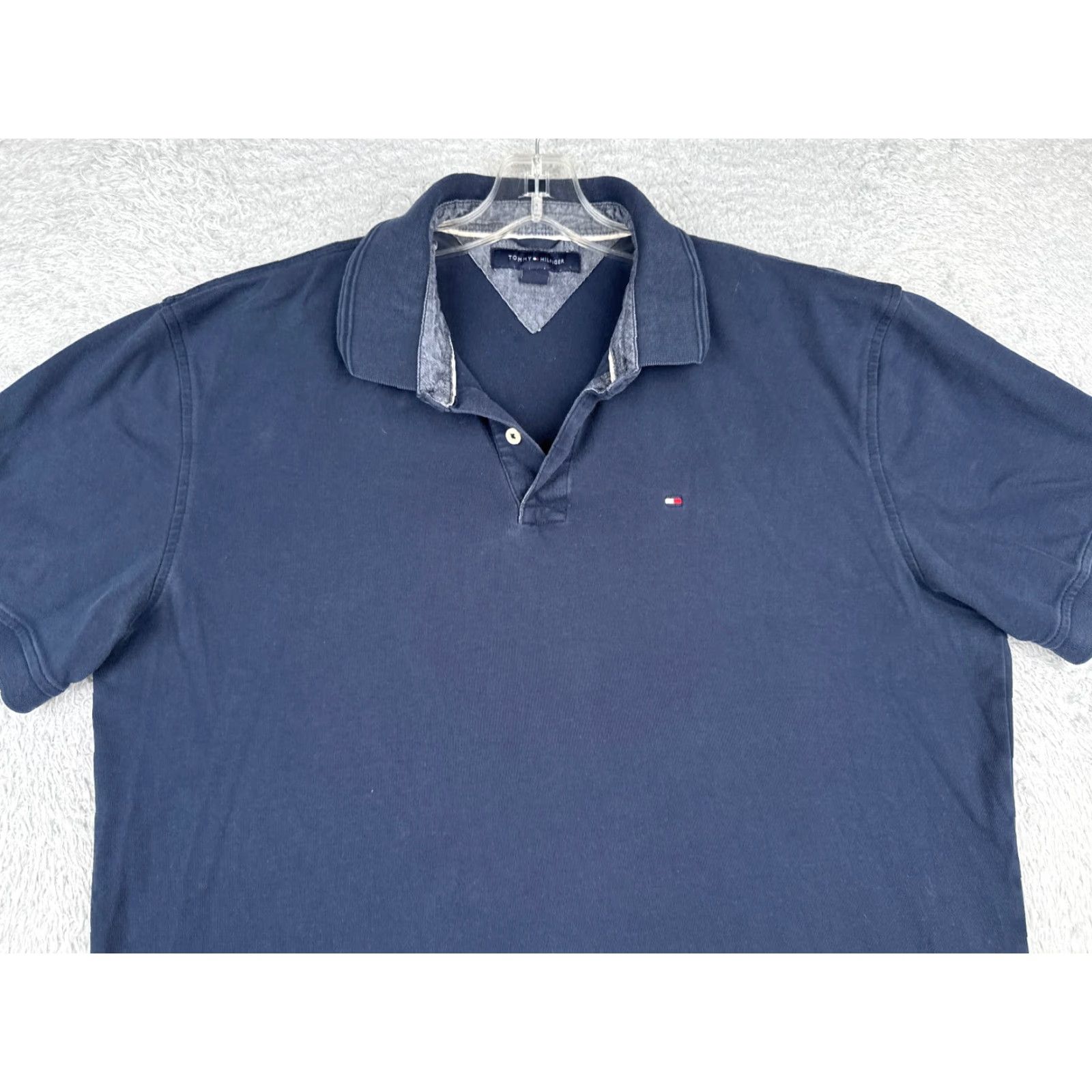 Tommy Hilfiger Tommy Hilfiger Polo Shirt Adult XL Blue Slim Fit 100% Cotton Casual Mens Size US XL / EU 56 / 4 - 4 Thumbnail