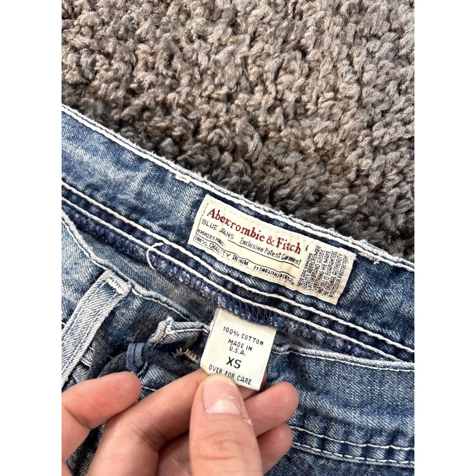 Abercrombie & Fitch VINTAGE Abercrombie Shorts Womens 28 Low Rise Light Wash Denim Cargo USA 28in Cotton Jeans Womens Size 28" / US 6 / IT 42 - 5 Thumbnail