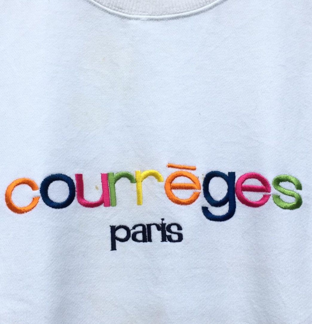 Courreges Vintage Courreges Paris Crewneck Embroidered Logo Size US S / EU 44-46 / 1 - 6 Thumbnail