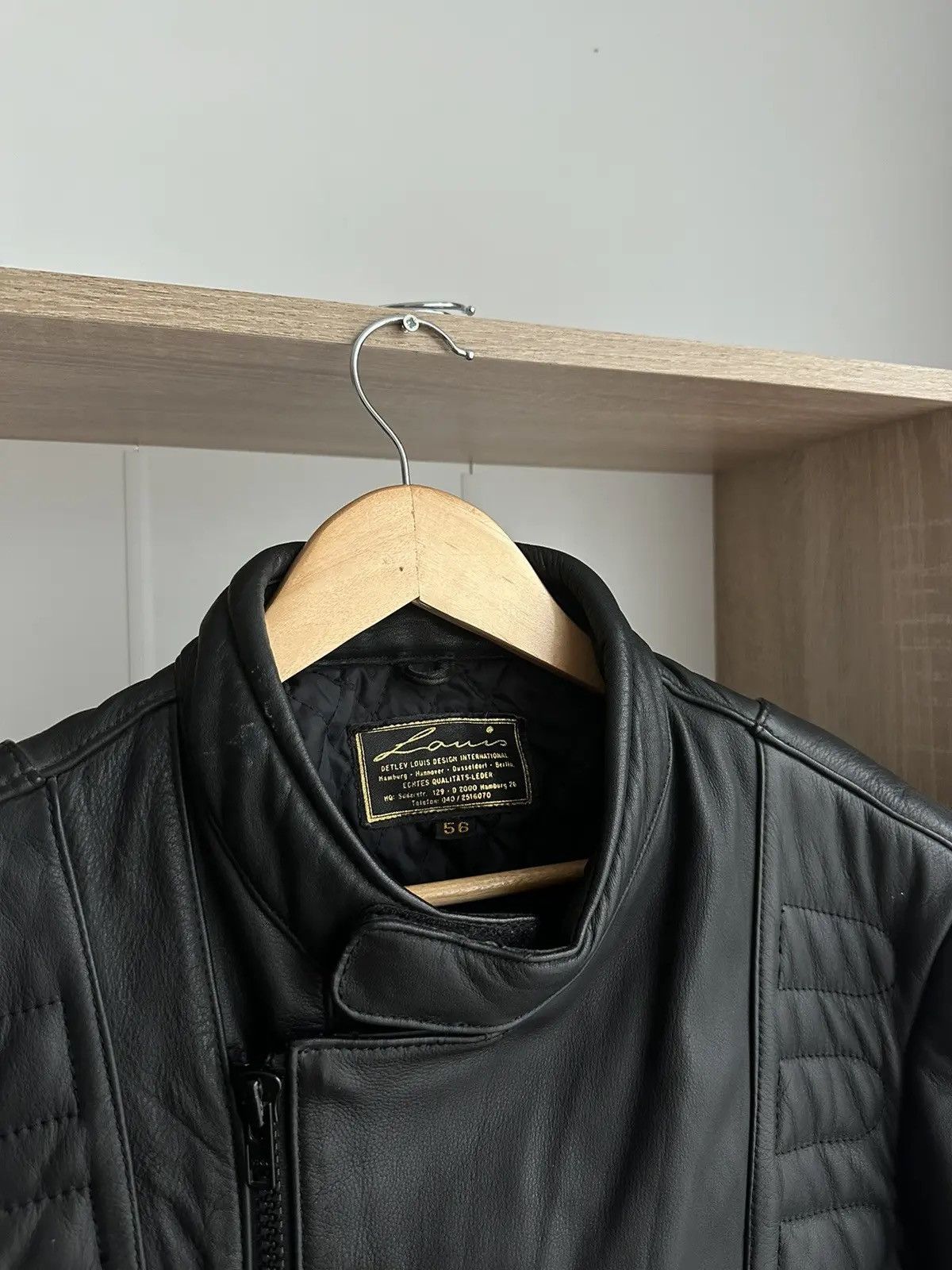 Louis W. × Lui's × Vintage Vintage LOUIS Black International Biker Motorcycle Jacket Size US M / EU 48-50 / 2 - 18 Thumbnail