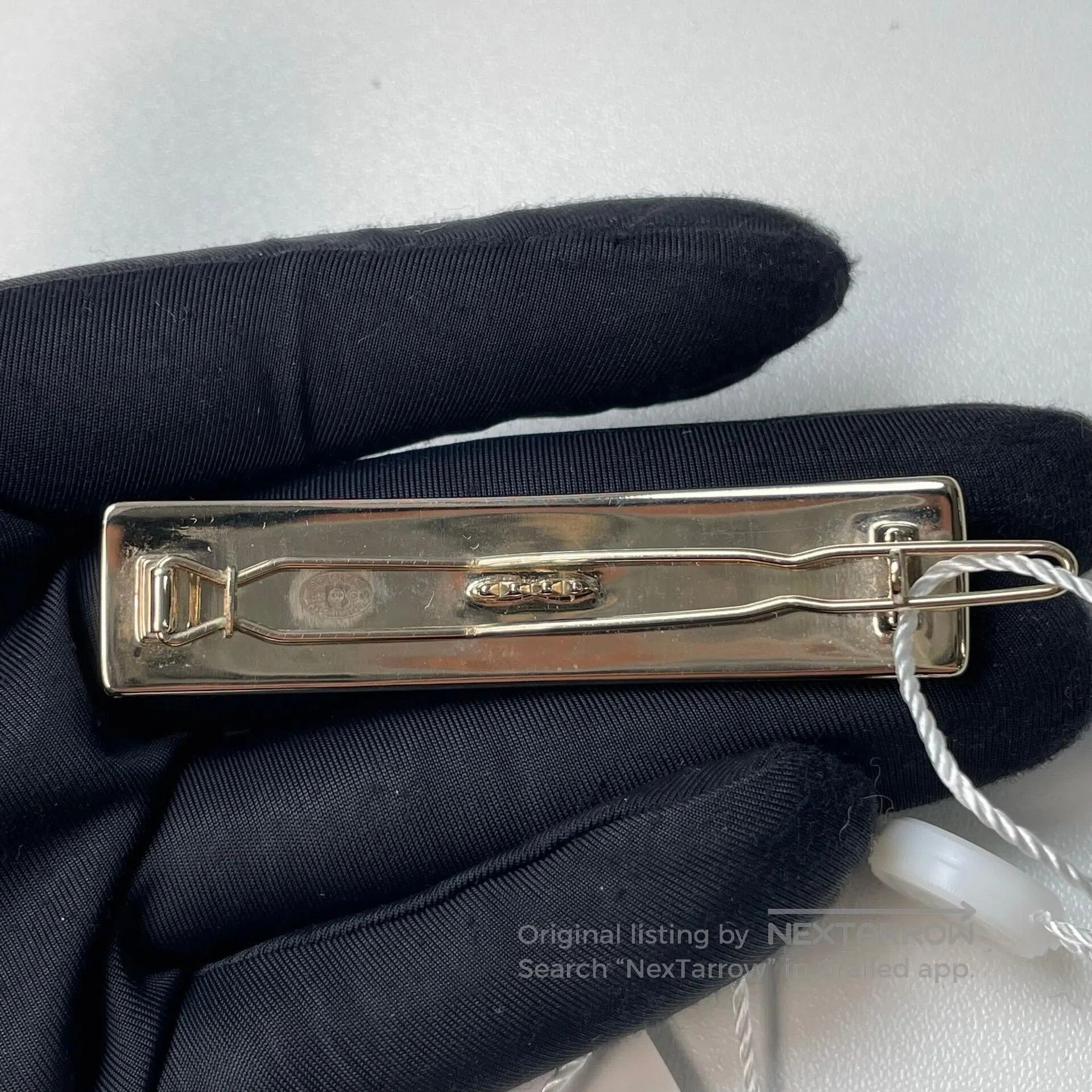 Chanel Chanel Logo hairpin with full diamonds, silver barrette| Size ONE SIZE - 7 Thumbnail