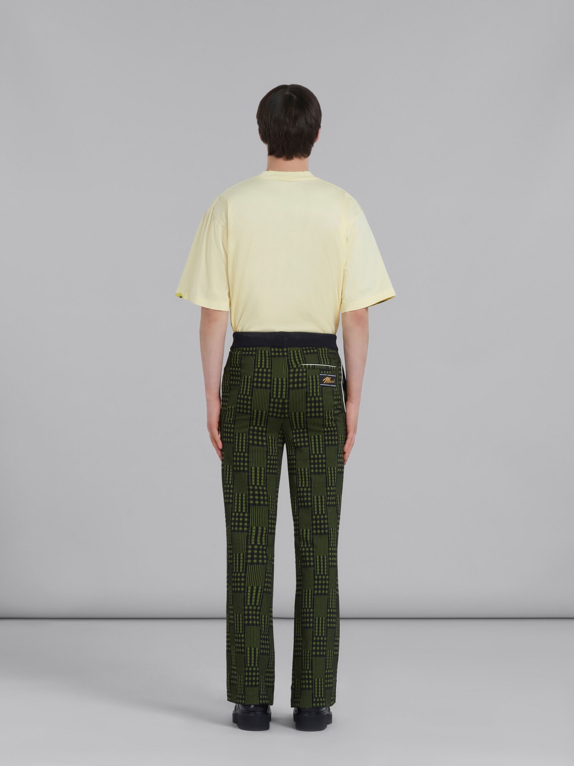 Marni o1w1db10125 Jersey Trousers With Checks And Stripes in Green Size US 32 / EU 48 - 3 Thumbnail