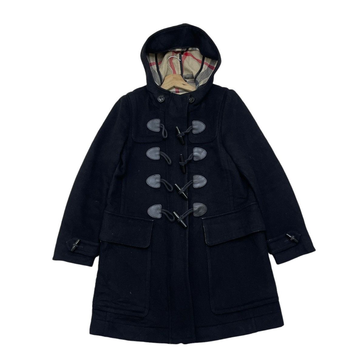 Burberry × Designer Burberry Knit Nova Check Duffle Jacket Size US S / EU 44-46 / 1 - 3 Thumbnail