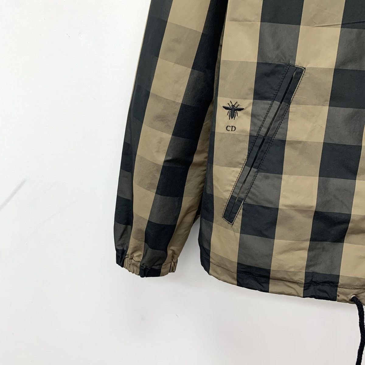 Dior Dior Brown Plaid Bee Embroidered Hooded Zipper Jacket Size XS / US 0-2 / IT 36-38 - 4 Thumbnail