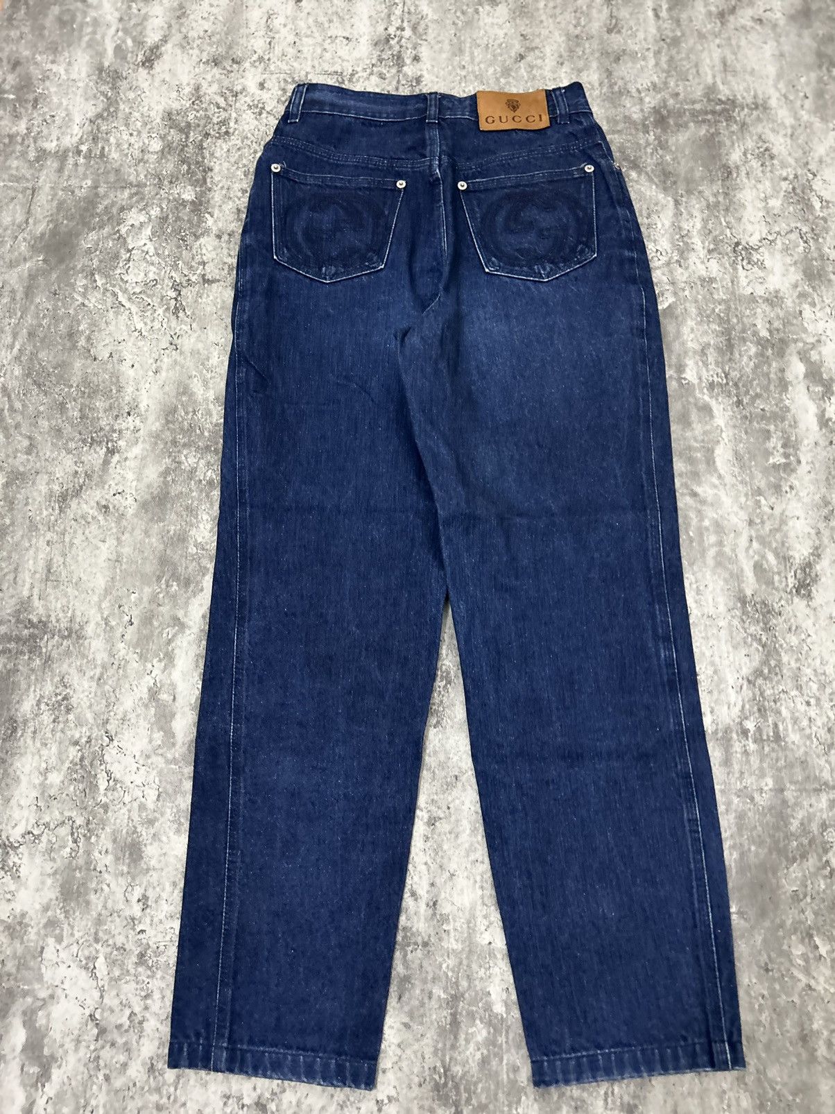 Gucci Gucci Embroidery Logo Back Pocket Jeans Size US 27 - 3 Thumbnail
