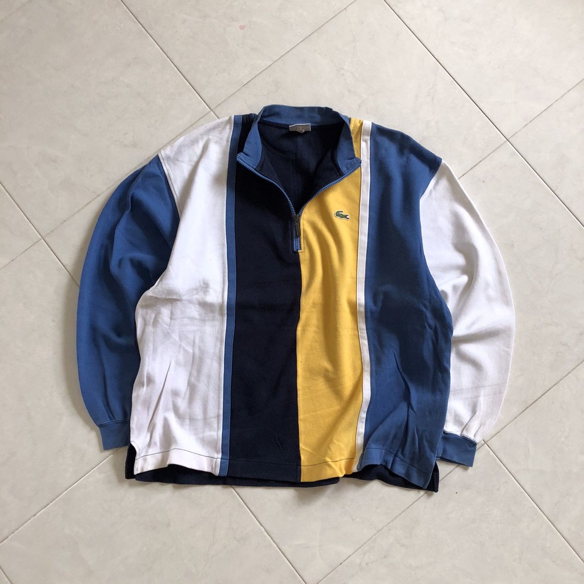 Japanese Brand × Lacoste LACOSTE Multicolor Stripe Half Zip Sweater Size US XXL / EU 58 / 5 - 1 Thumbnail