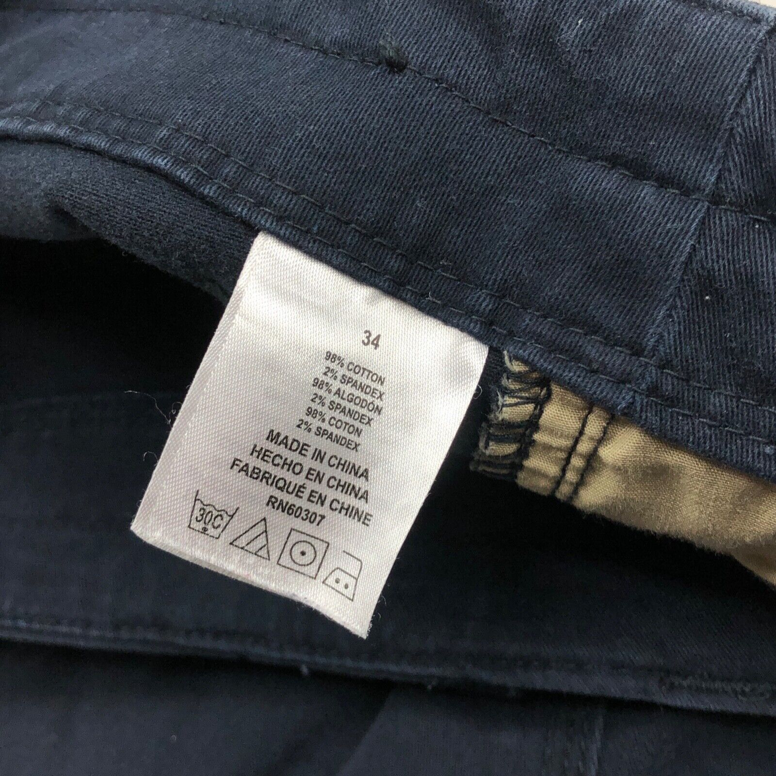UNIONBAY × Vintage Vintage Y2K Unionbay Black Cargo Pants Shorts Size 34 B3 Size US 34 / EU 50 - 4 Thumbnail