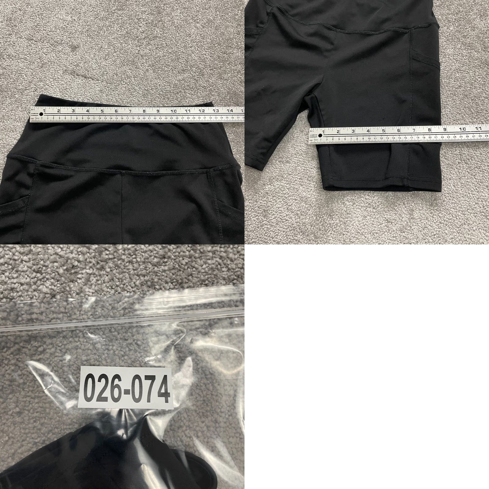 Vintage Shosho Compression Bike Shorts Womens M Black High Rise Pockets 26x7 Active Small Shosho Womens Medium Black High Rise Pockets Active 26x7 Size 32" / US 10 / IT 46 - 8 Thumbnail