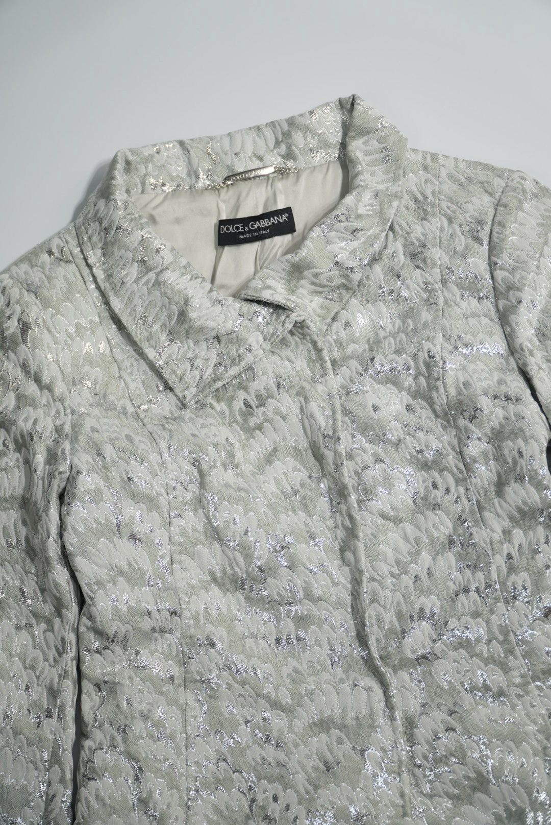 Dolce & Gabbana Dolce & Gabbana Silver Rabbit Skin Jacket Size S / US 4 / IT 40 - 3 Thumbnail