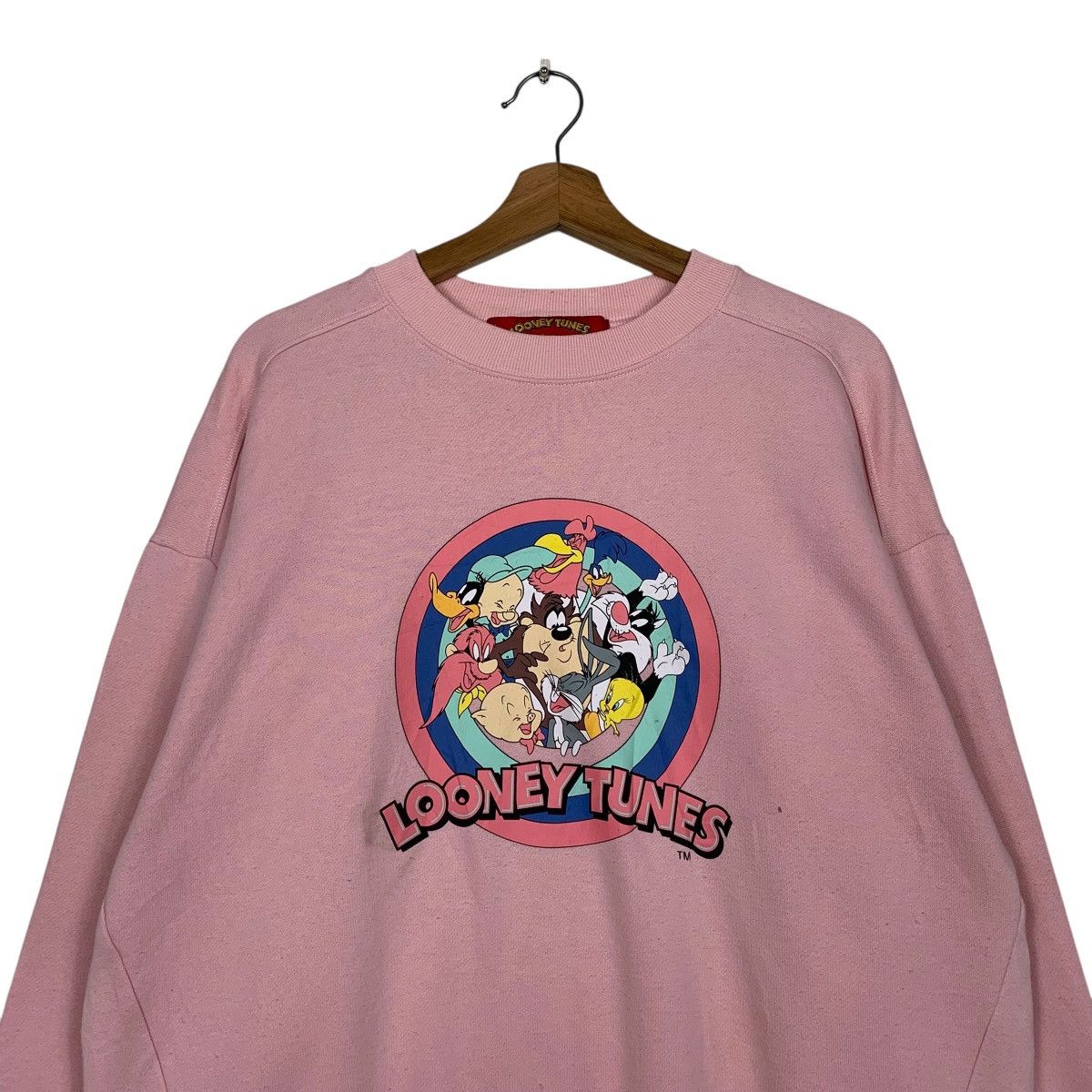 Japanese Brand Looney Tunes Pink Crewneck Sweatshirt Size US M / EU 48-50 / 2 - 2 Thumbnail