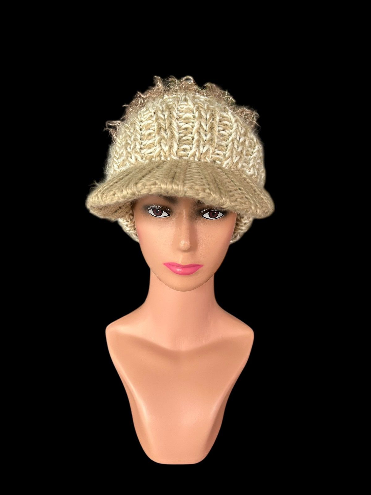 Japanese Brand Crochet Knitted Handmade Japanese Style Beanie Hats Size ONE SIZE - 4 Thumbnail