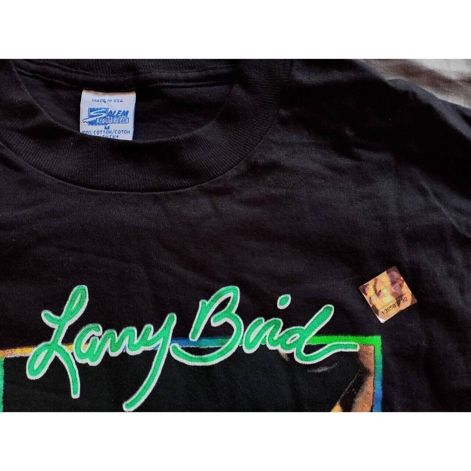 NBA × Salem Sportswear NEW Larry Bird 90s Boston Celtics SALEM Tee M black NBA vtg Size US M / EU 48-50 / 2 - 3 Thumbnail