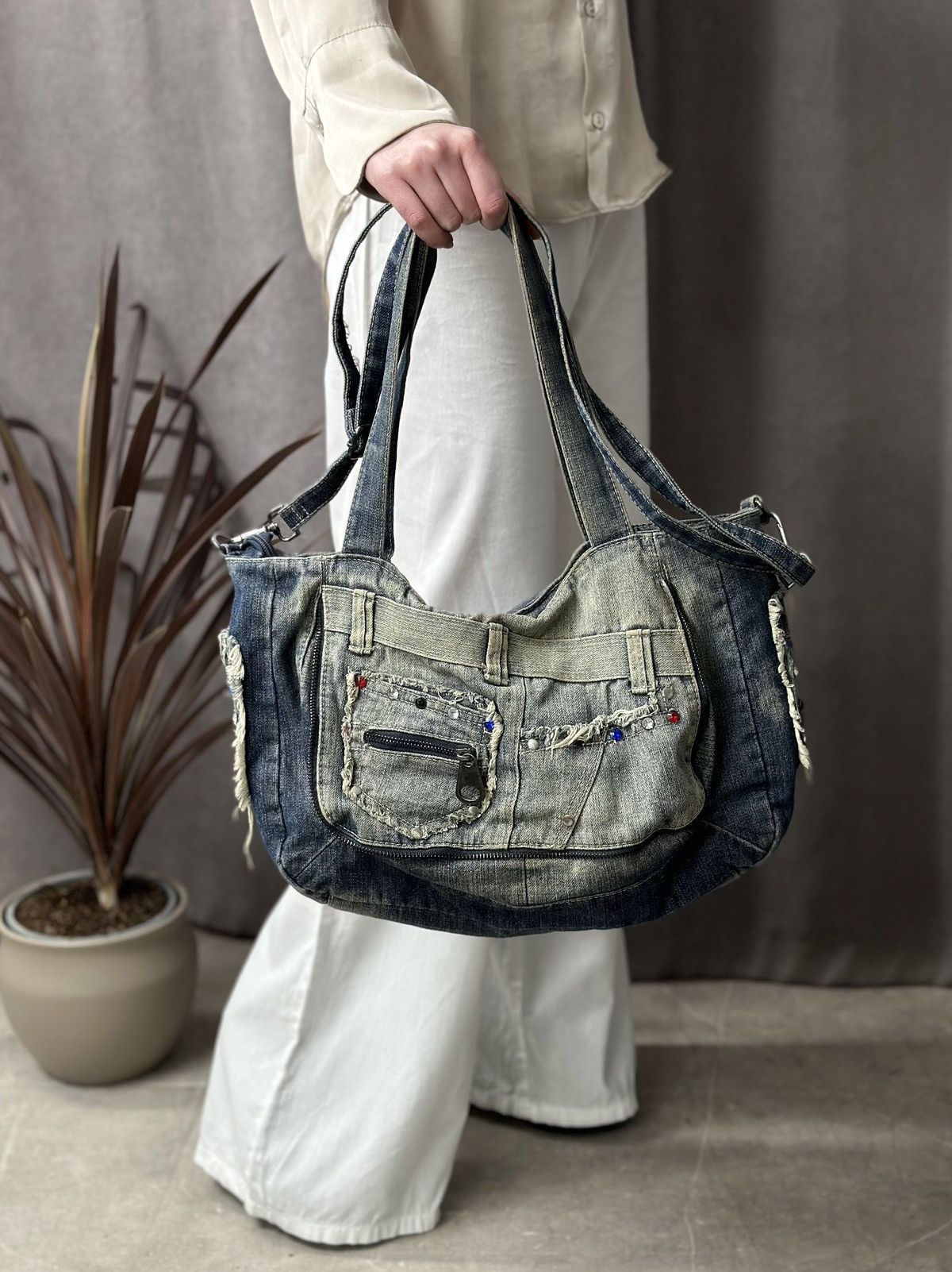 Diesel Vintage Diesel Denim Distressed Style Ifsixwasnine Y2k Dolce Size ONE SIZE - 4 Thumbnail
