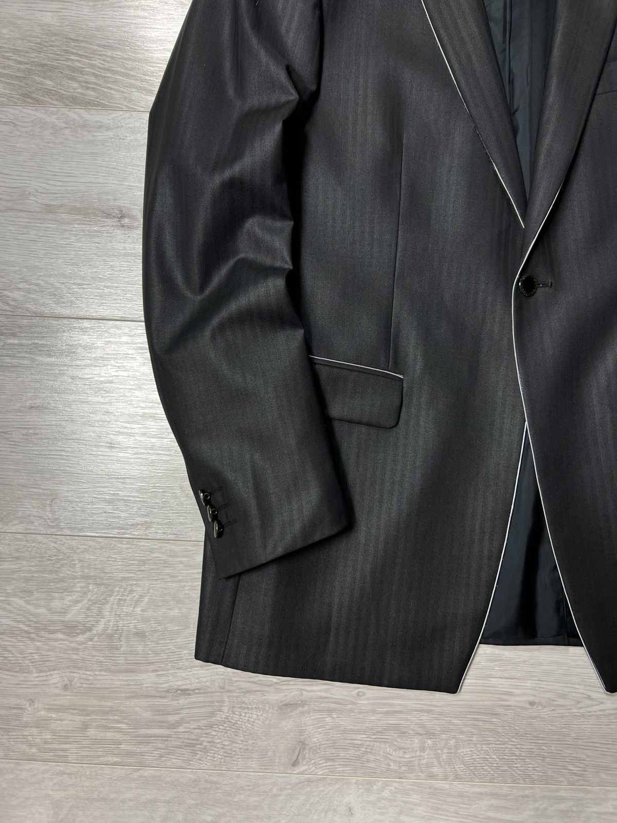 Pal Zileri 2 Pieces PAL ZILERI CERIMONIA Striped Suit One Button Sz 50R Size 40R - 5 Thumbnail