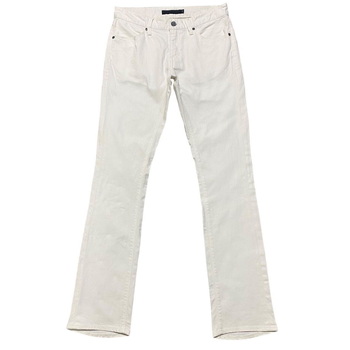 GOSTAR DE FUGA FUGA JAPAN White Denim Low Flare Jeans Size US 30 / EU 46 - 2 Thumbnail