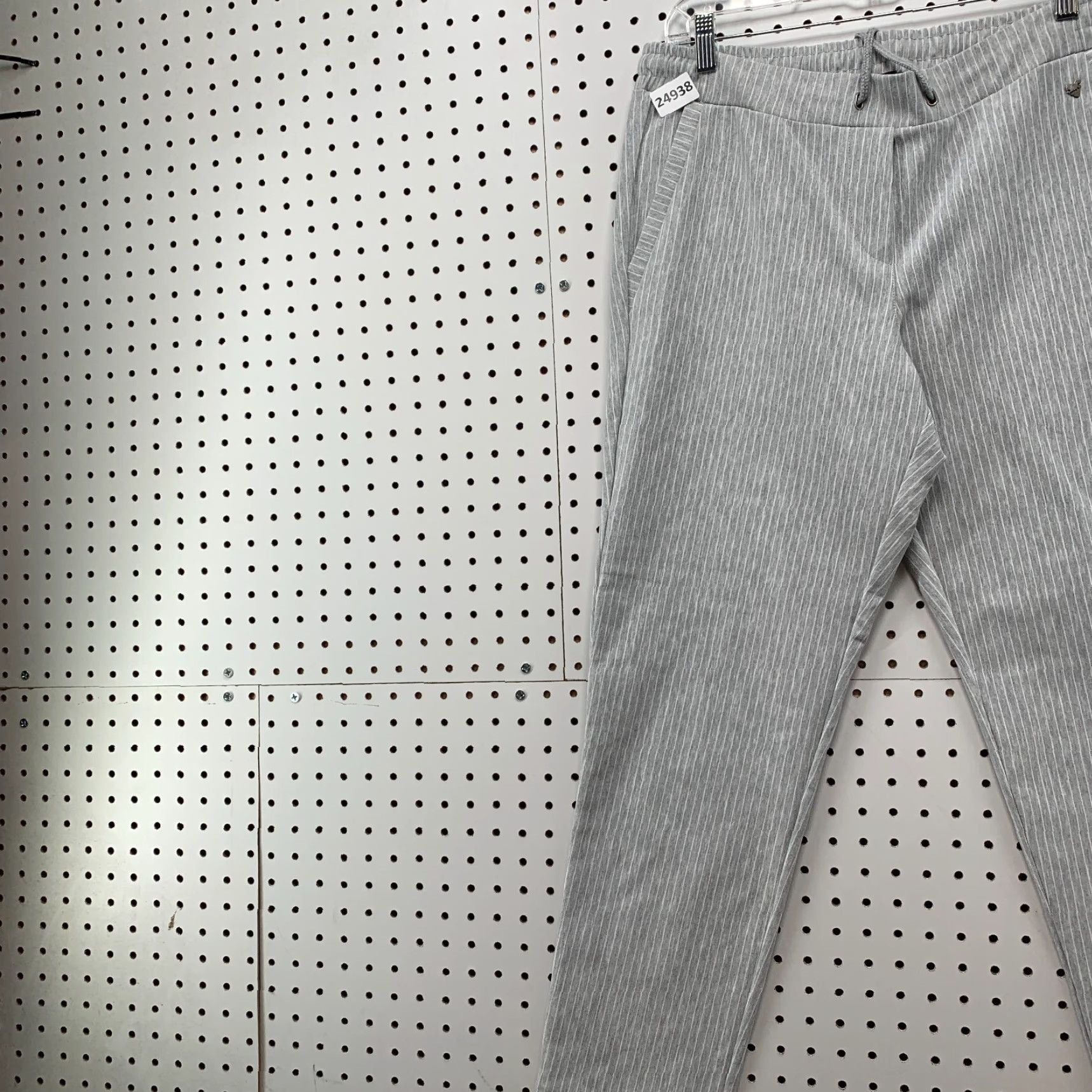 Vintage VINTAGE Kenny S. Gray Joggers Pants Adult Large 34x28.5 Fleece Pinstriped Gray White Athletic Approve Size US 33 - 3 Thumbnail