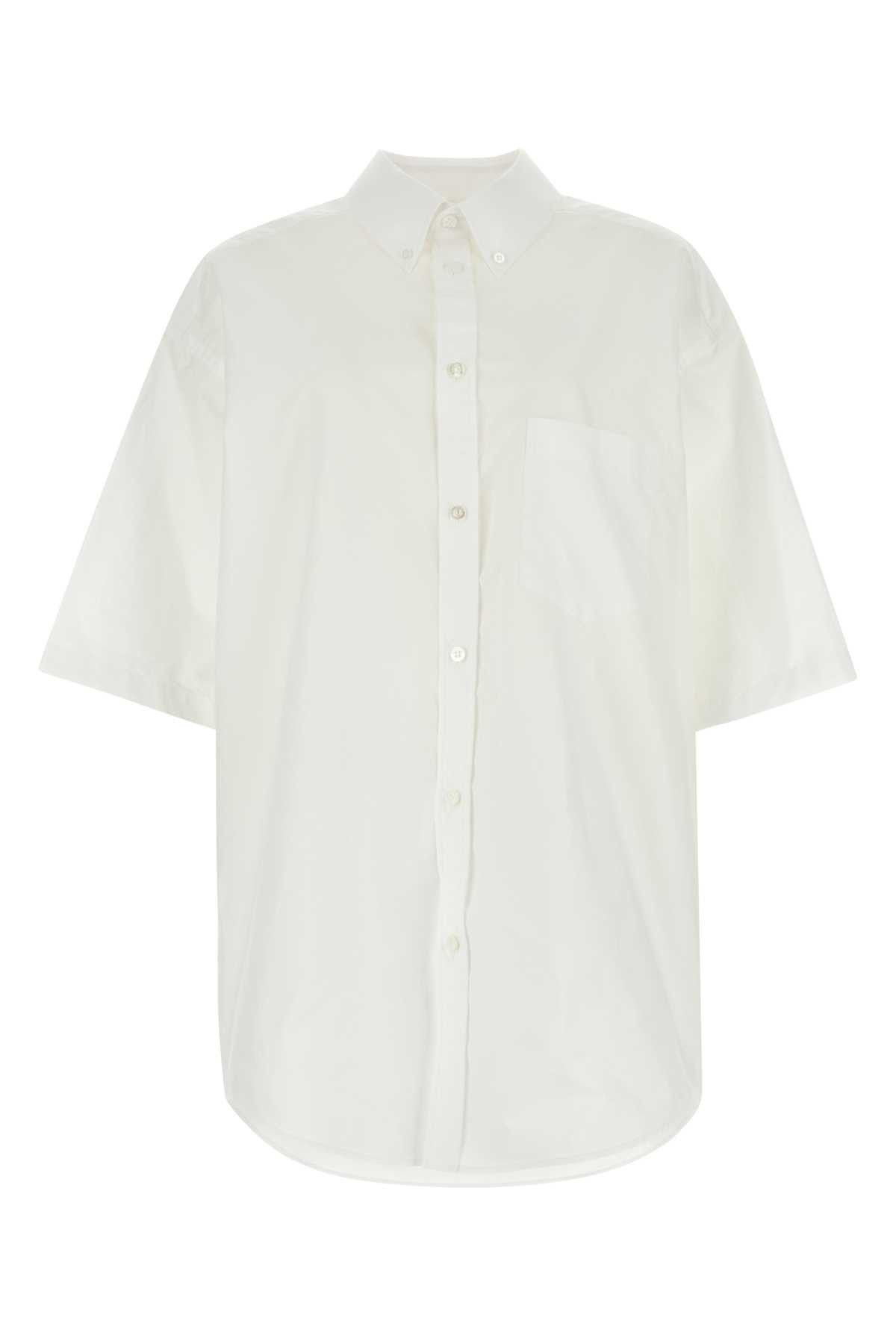 Balenciaga White Poplin Oversize Shirt Size XS / US 0-2 / IT 36-38 - 1 Thumbnail