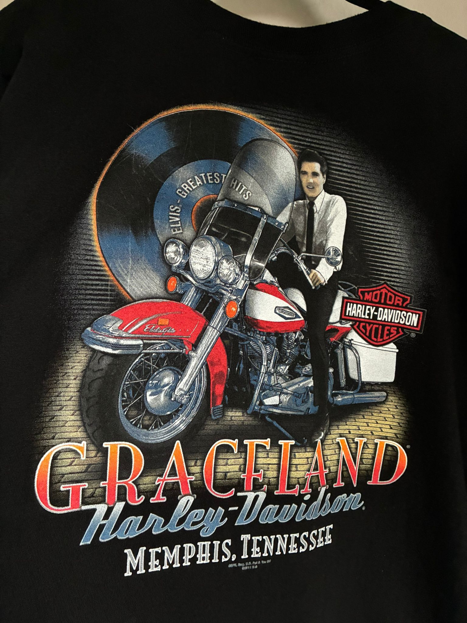 Harley Davidson Vintage Harley Davidson Elvis Presley band tee rock racing Size US L / EU 52-54 / 3 - 4 Thumbnail