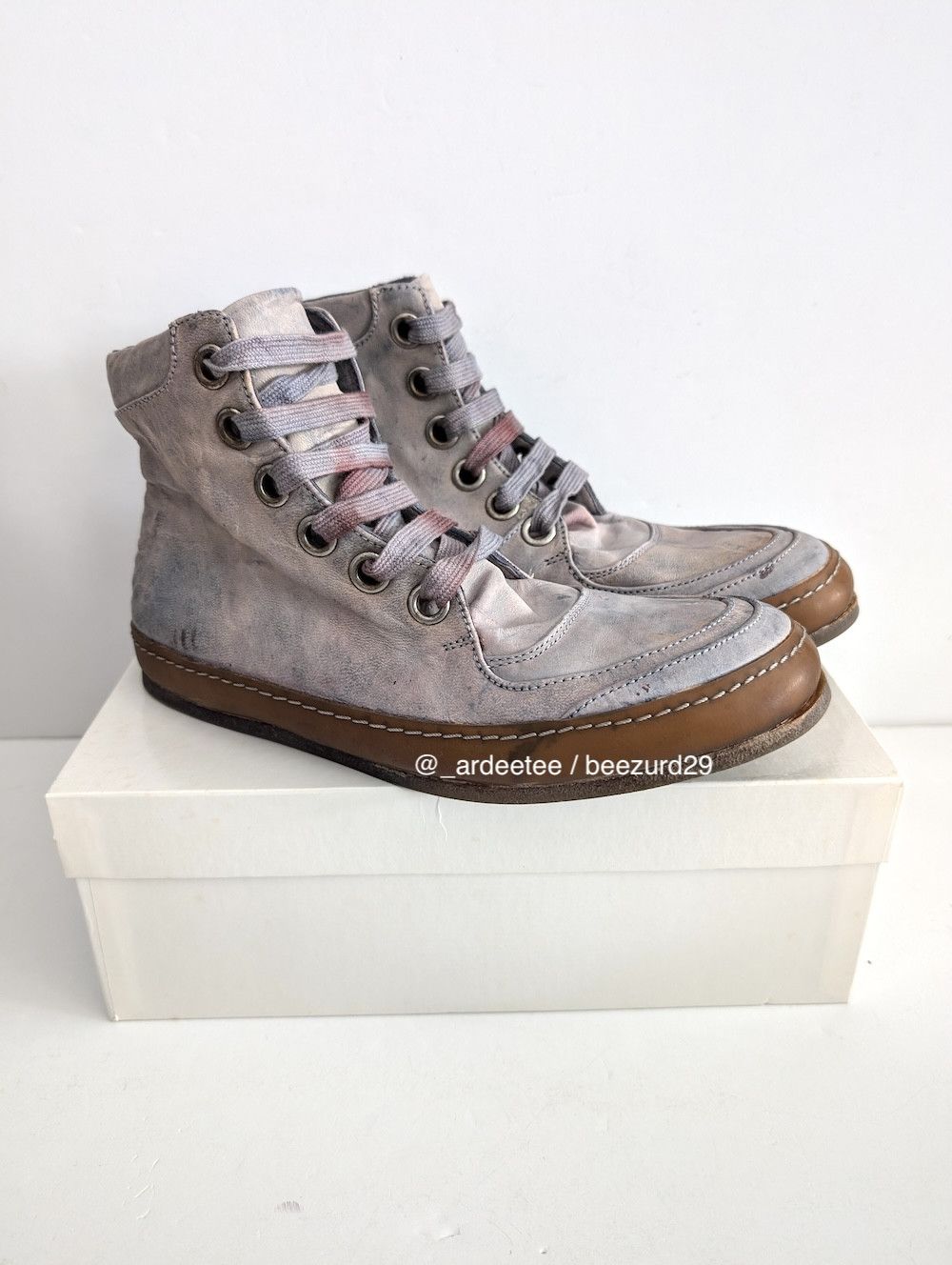 A1923 *NEW* INDIGO OIL CAVALLO HIGH SNEAKERS Size US 8 / IT 38 - 1 Thumbnail