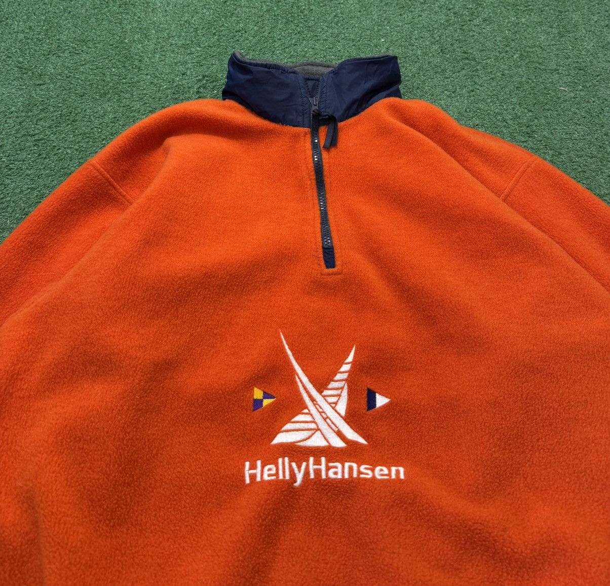 Helly Hansen Helly Hansen Orange Fleece Oversize Halfzip Vintage Size US M / EU 48-50 / 2 - 2 Thumbnail