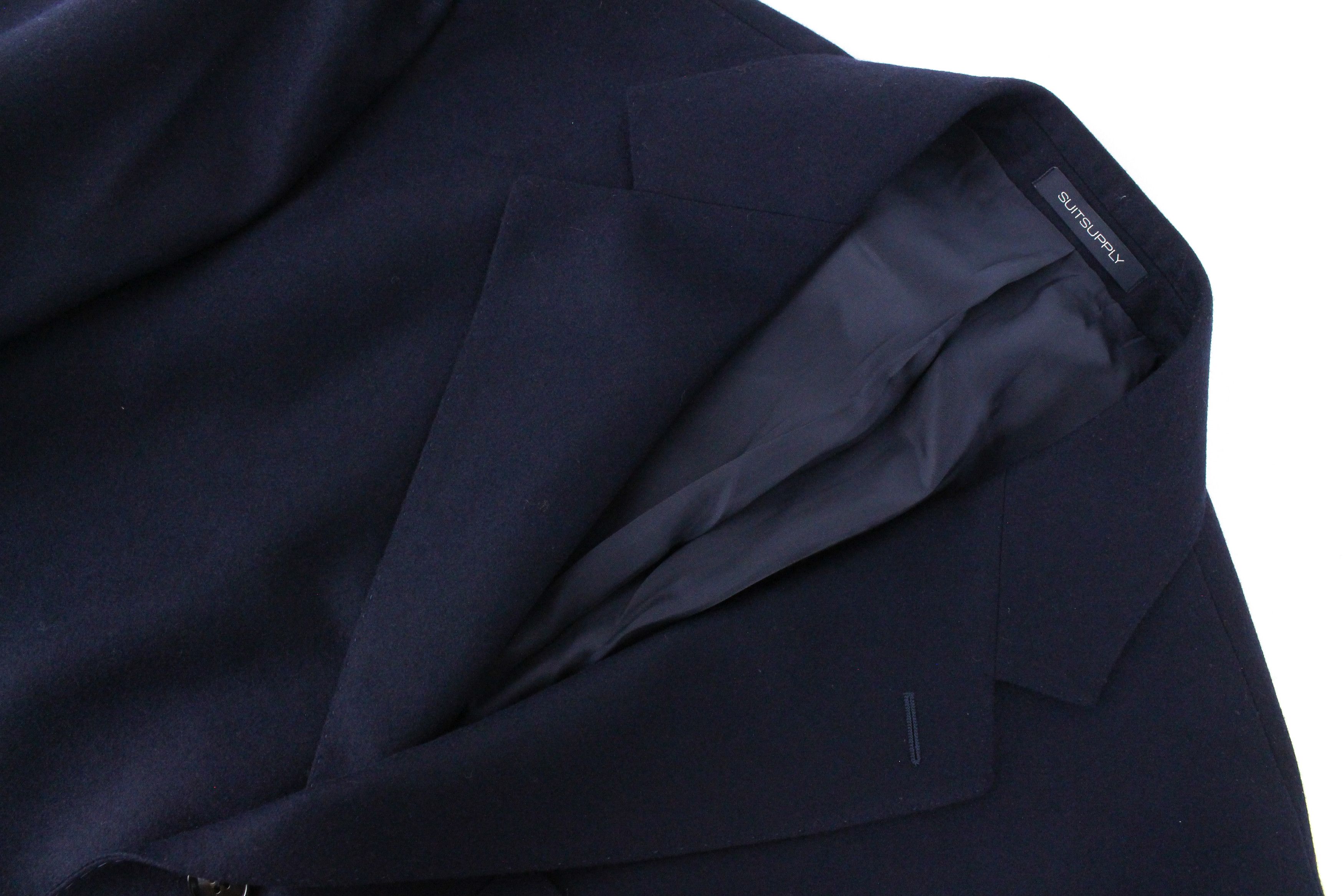 Suitsupply VICENZA UK52R Dark Blue Wool Coat 66764 Size US XXL / EU 58 / 5 - 4 Thumbnail