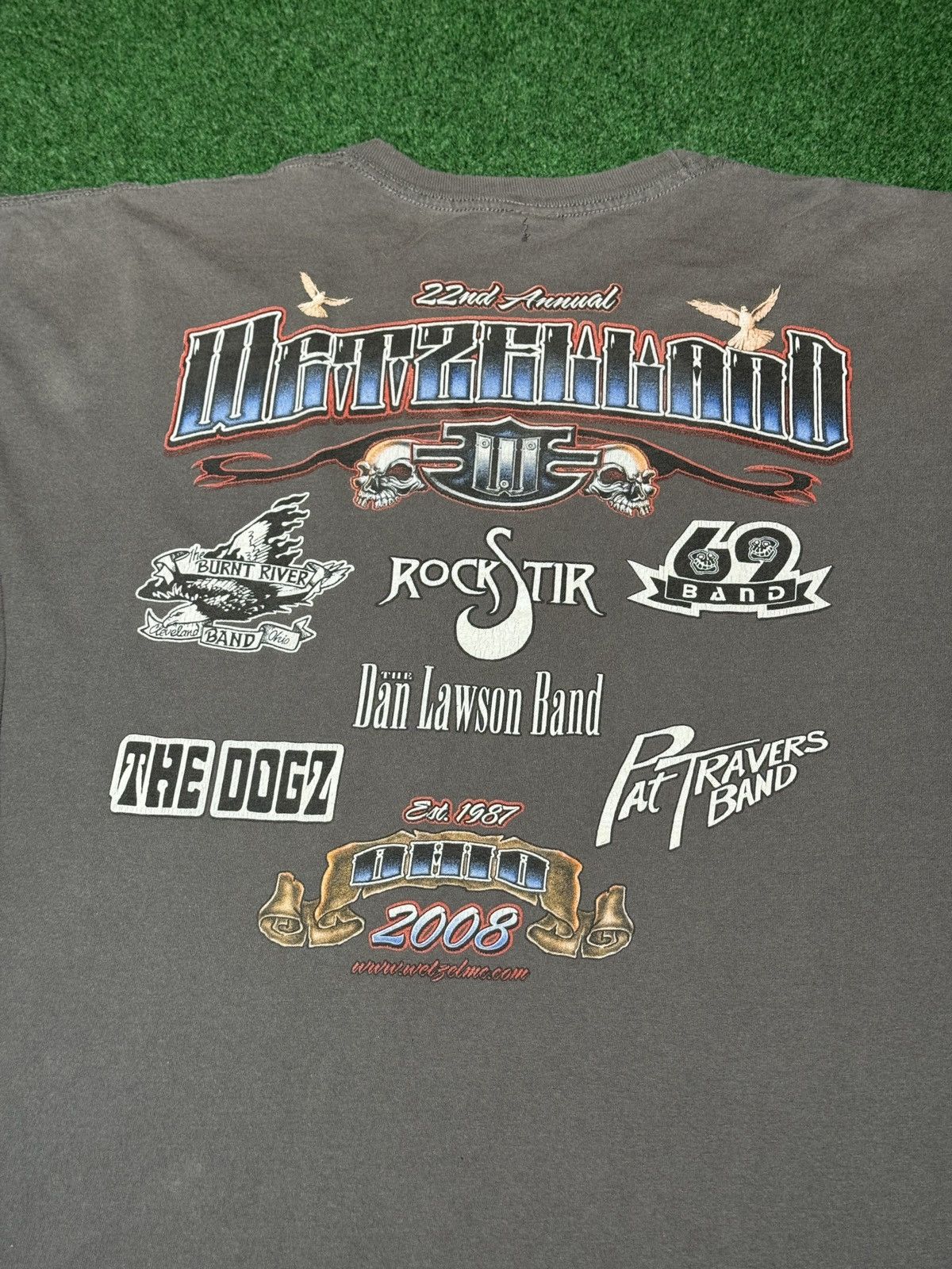 Vintage Biker Flame Long Sleeve Y2K Motorcycle XL Boxy 26x30 T Shirt Size US XL / EU 56 / 4 - 4 Thumbnail