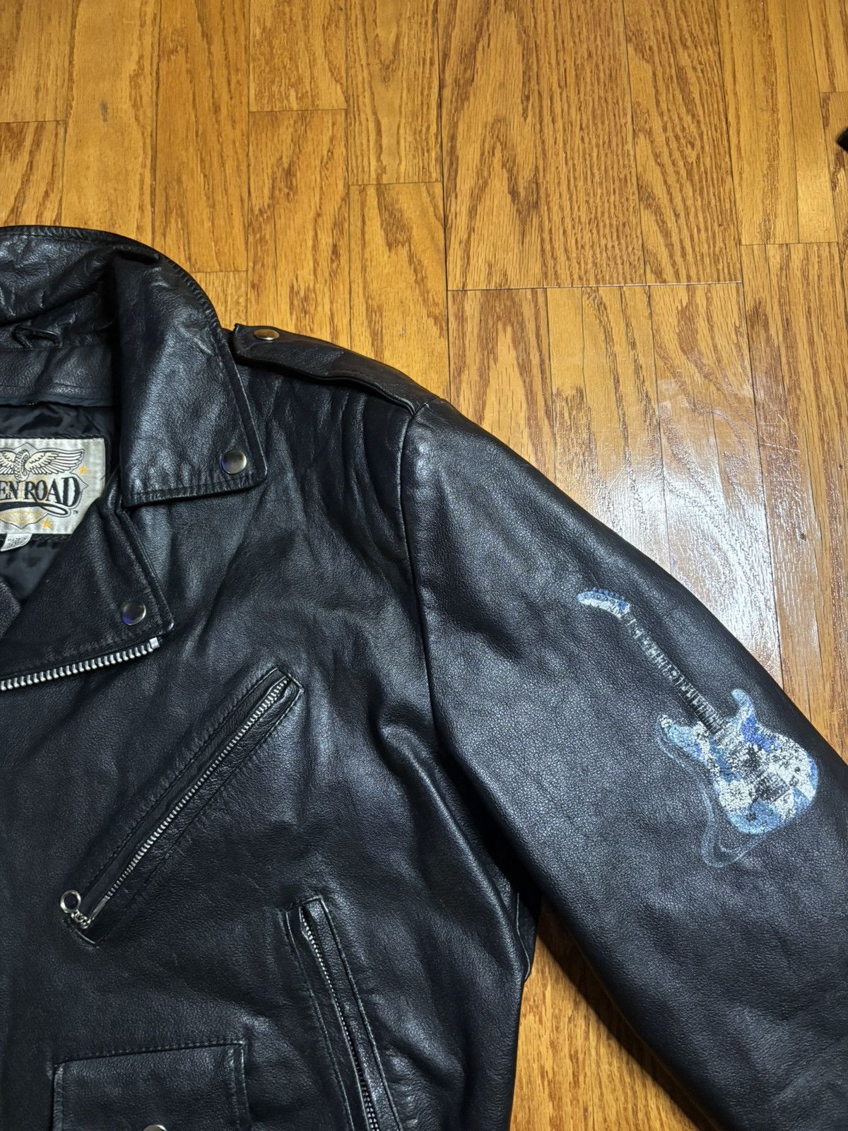 Leather Open Road Hand-Painted Leather Biker Jacket Size US M / EU 48-50 / 2 - 3 Thumbnail