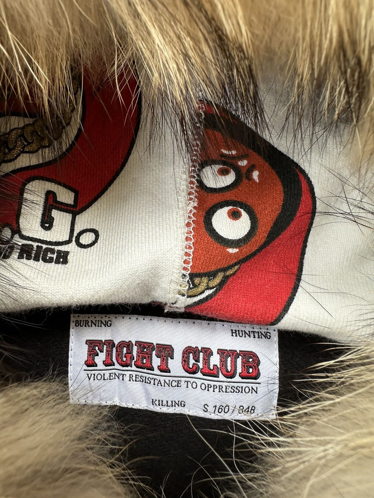 20471120 FIGHT CLUB DEVILNUT FUR HOODIE GLITTER B.I.G IFSIX LGB STYLE Size US M / EU 48-50 / 2 - 6 Thumbnail
