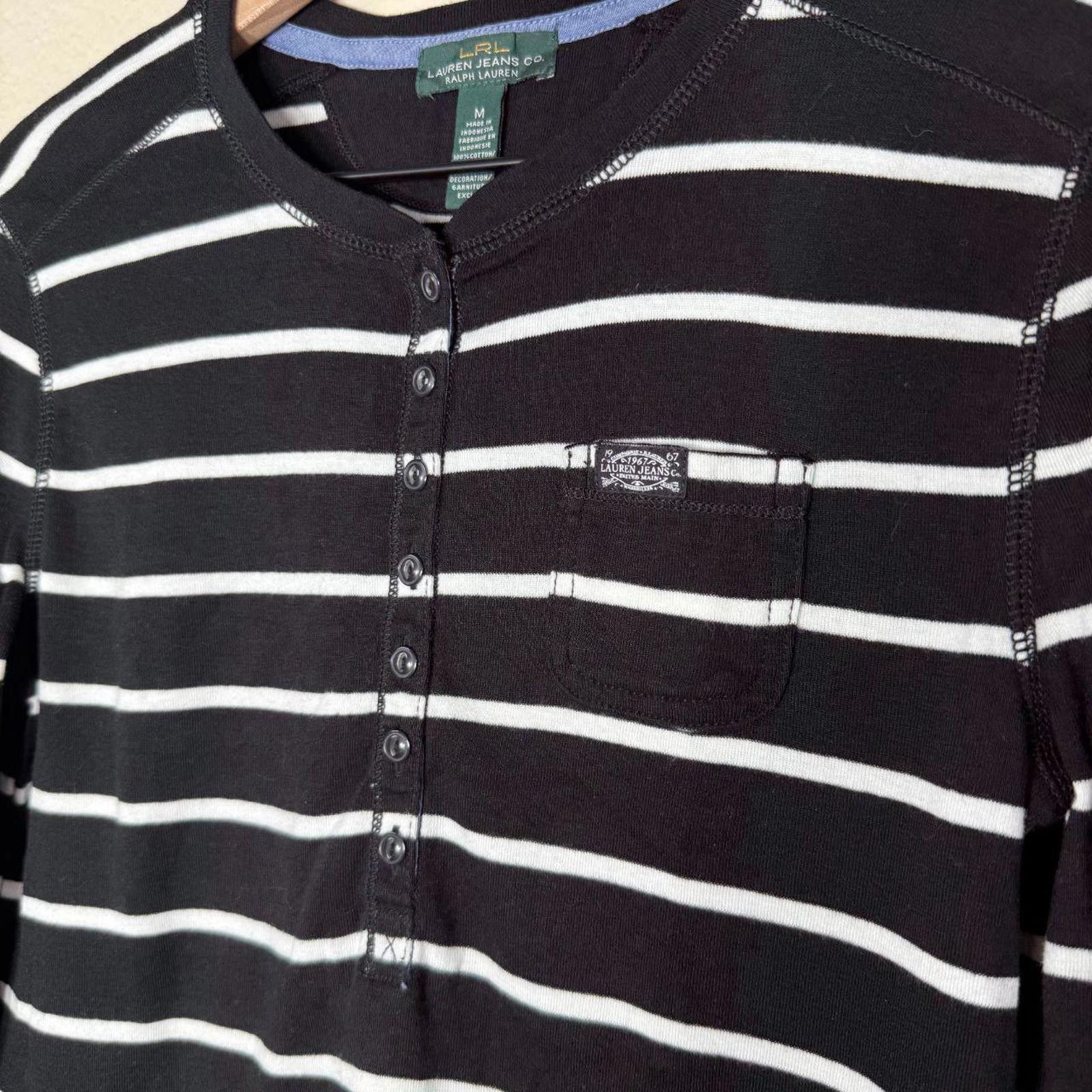 Lauren Ralph Lauren Ralph Lauren Shirt Women's M Black White 100% Cotton Size M / US 6-8 / IT 42-44 - 3 Thumbnail