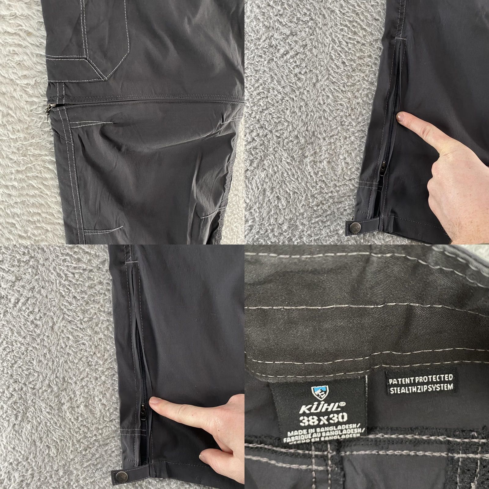 Vintage Kuhl Renegade Convertible Stealth Pants Mens 38x30 Black Hiking Zip Off Pants Mens 38 Regular Black Outdoor Hiking 30x38 Mens Mens Size US 38 / EU 54 - 8 Thumbnail