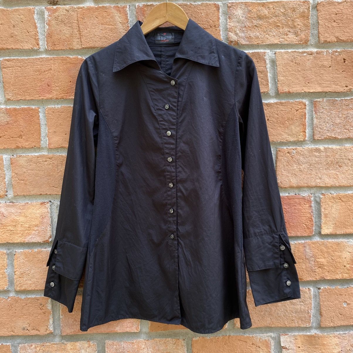 Trunk Ltd TRUNK Black Long-Sleeve Collared Shirt Size XS / US 0-2 / IT 36-38 - 22 Thumbnail
