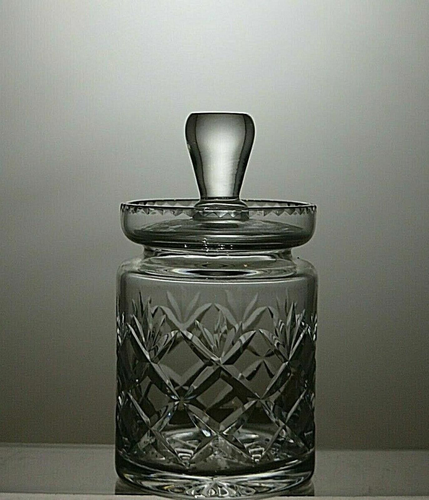 The Unbranded Brand Cut Crystal Small Jam Honey Serving Jar With Lid 4 3/4" Size ONE SIZE - 2 Thumbnail
